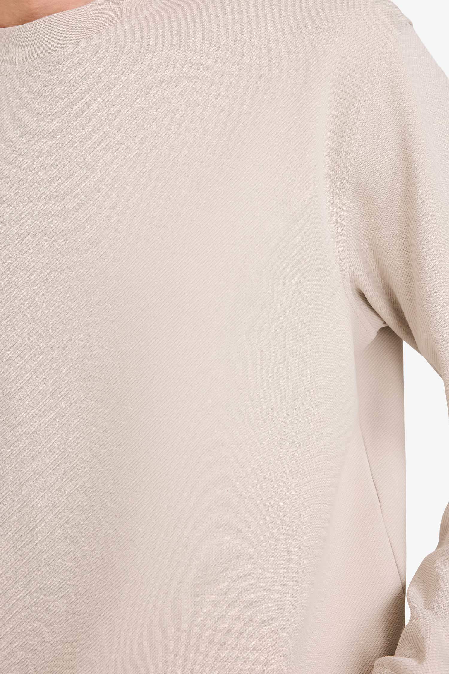 Bisiklet Yaka Basic Düz Sweatshirt