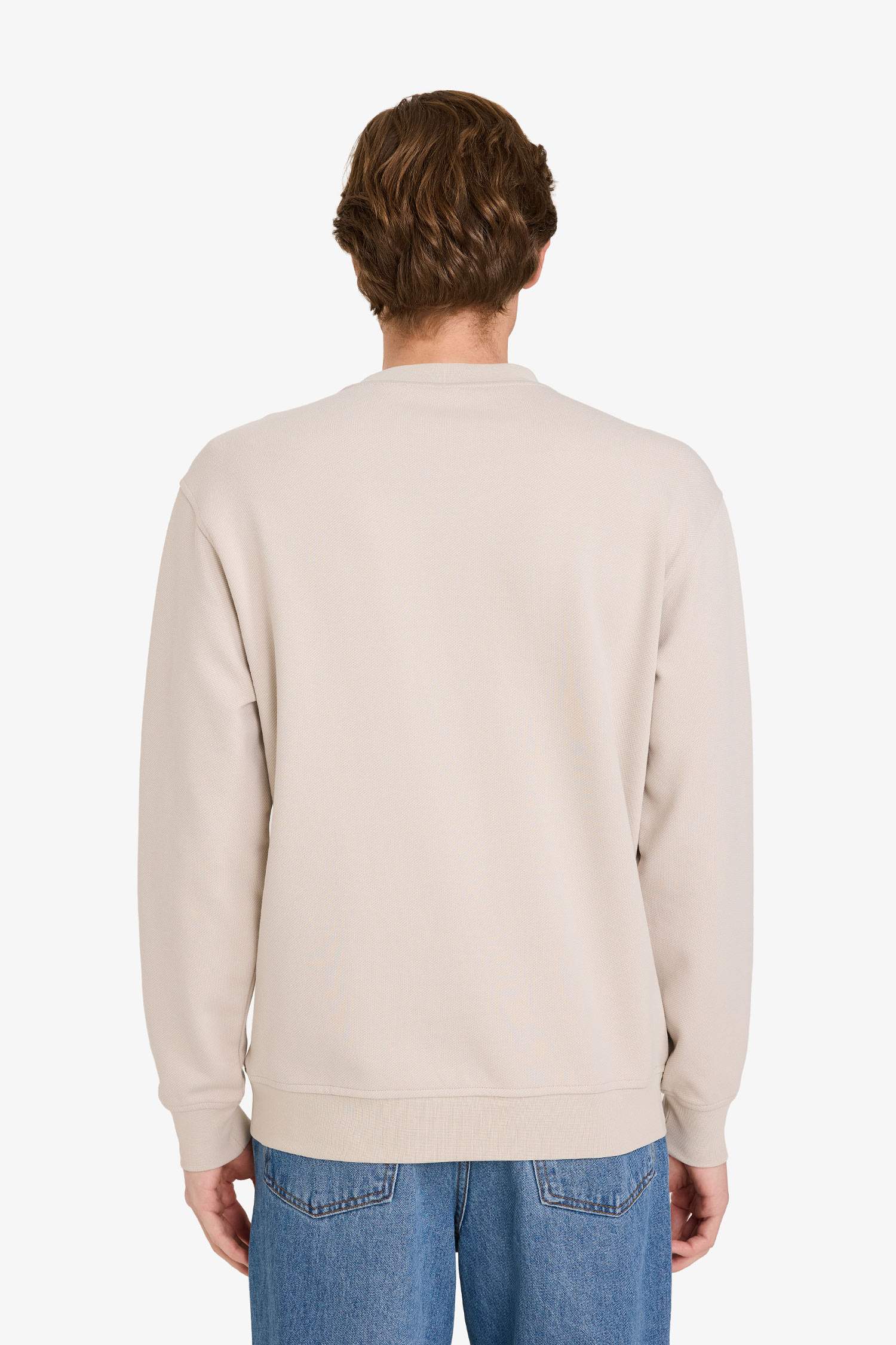Bisiklet Yaka Basic Düz Sweatshirt