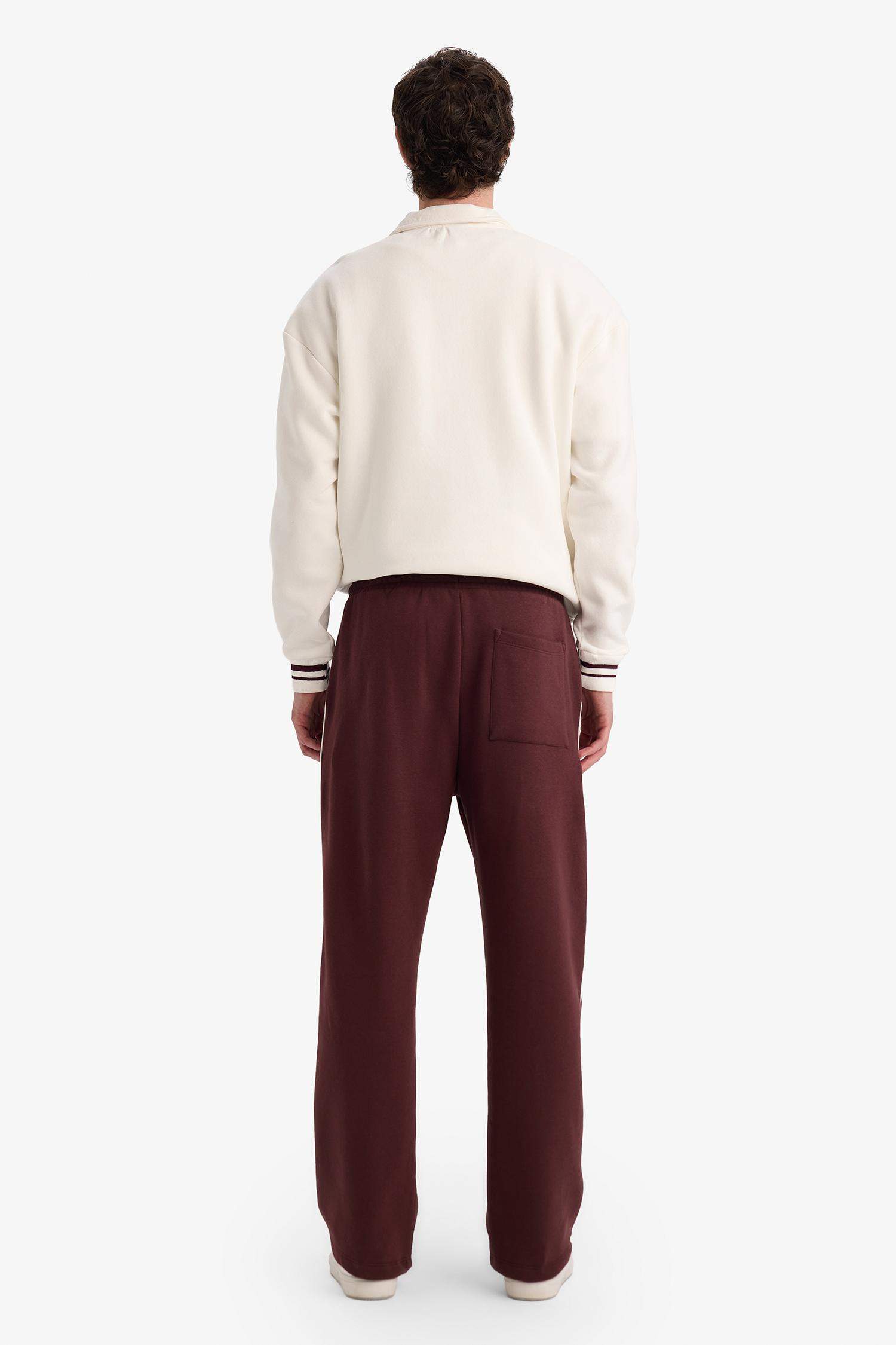 Straight Leg Elastic Waist Sports Pants