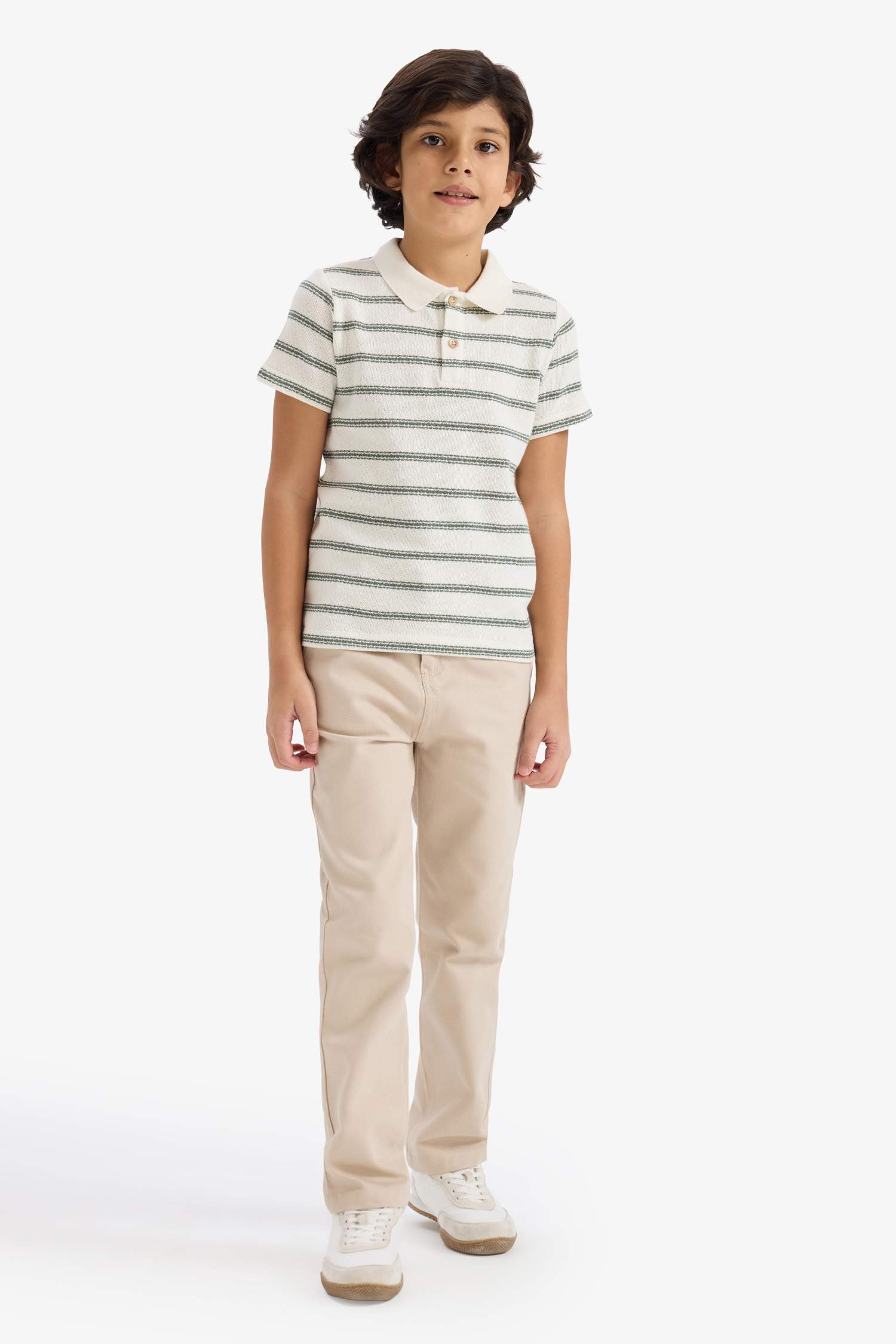 Boy Regular Fit Striped Polo T-Shirt