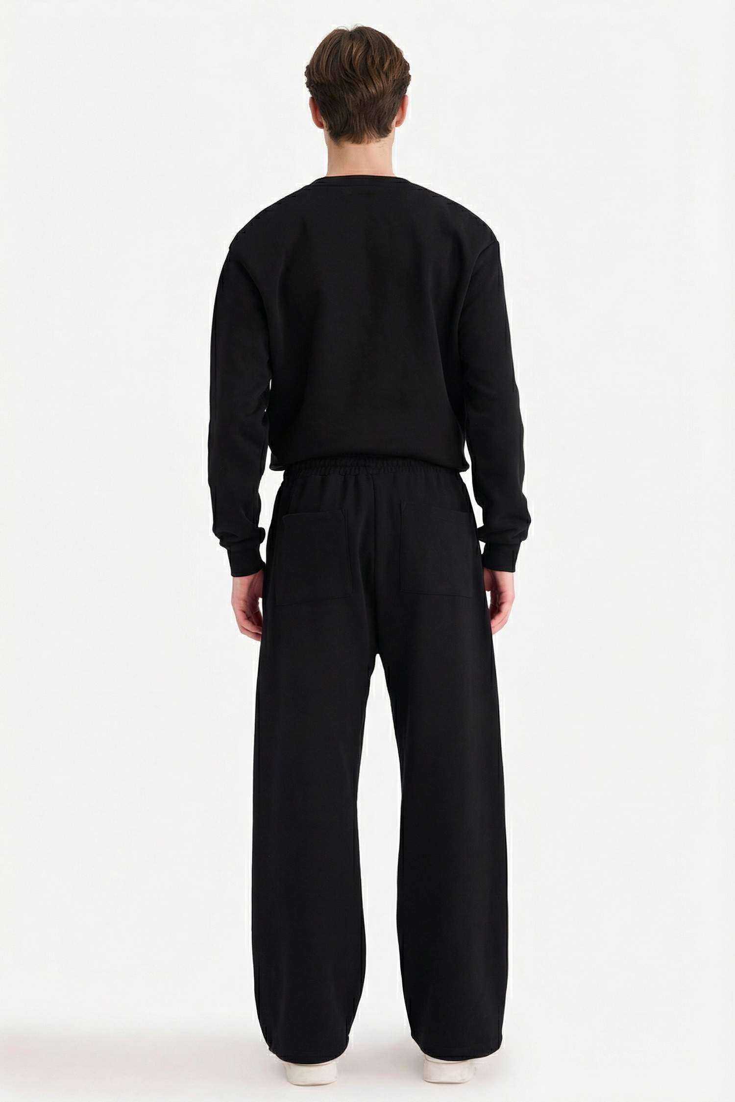 Straight Leg Elastic Waist Sports Pants