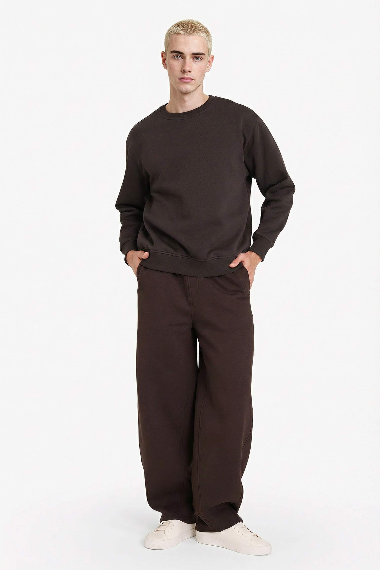 Balloon Fit Düz Paça Pantolon