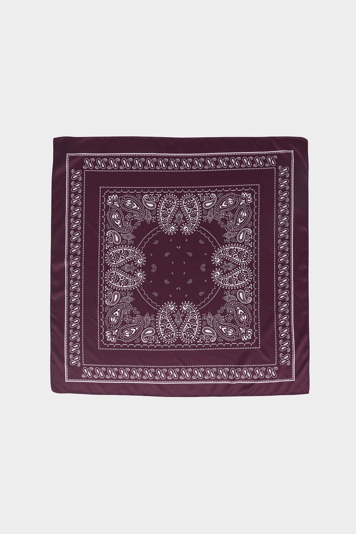 Kadın Desenli Saten Fular