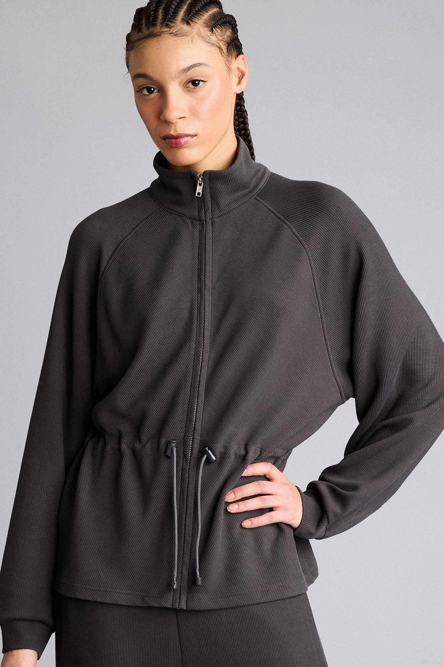 Standard Fit Stand Collar Modal Cardigan