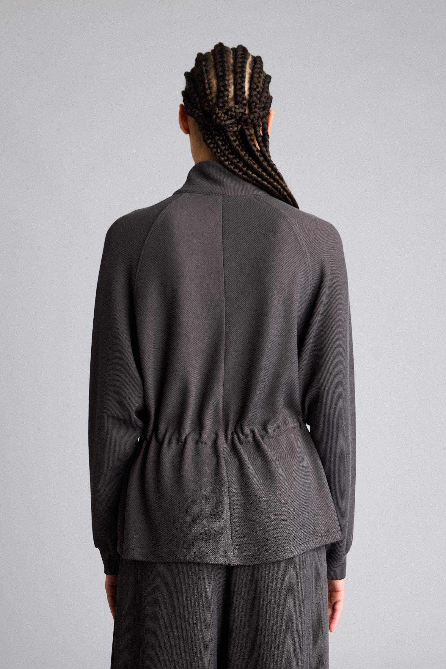 Standard Fit Stand Collar Modal Cardigan