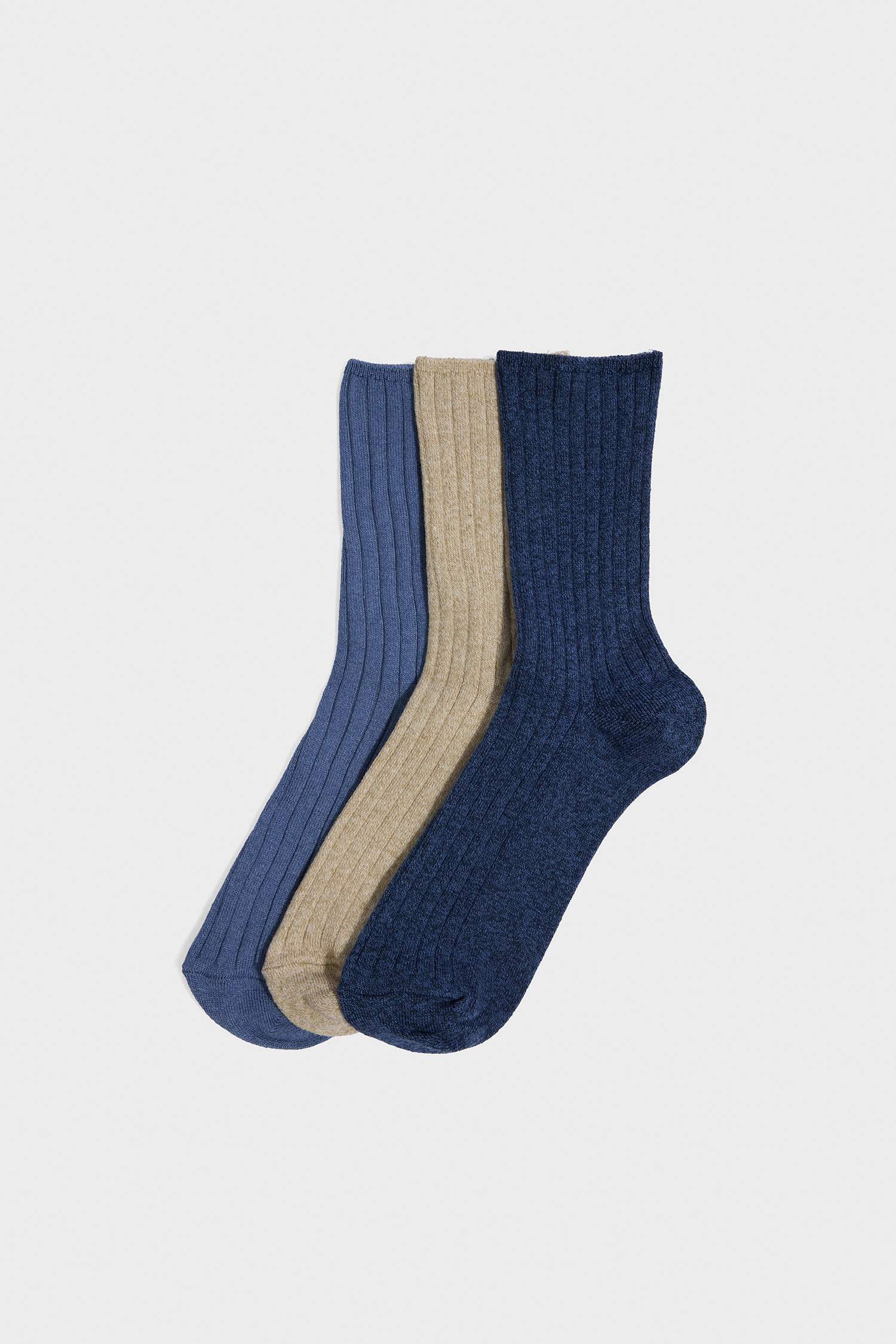 Kadın 3'lü Pamuklu Uzun Çorap