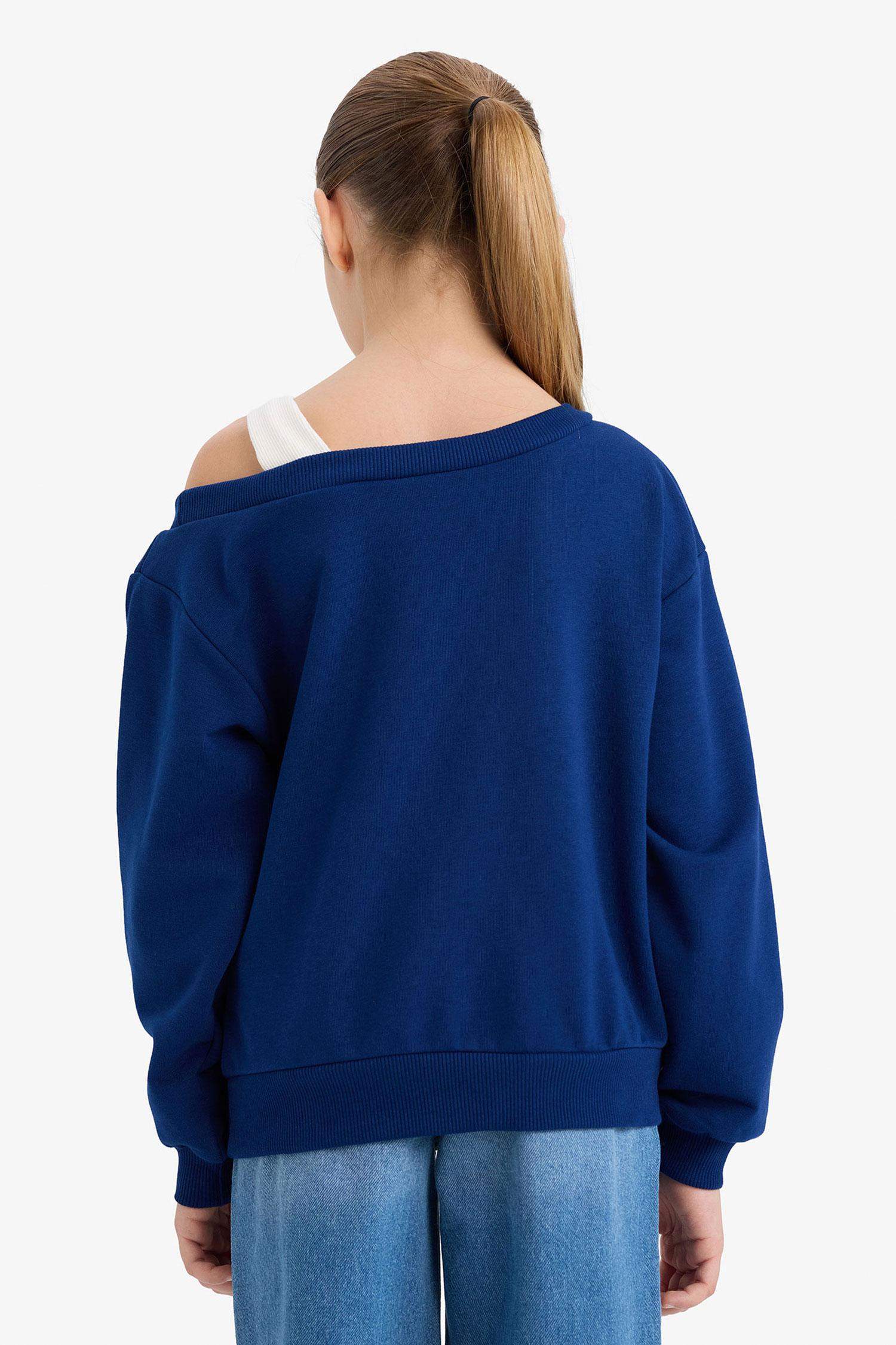 Carmen Yaka Sweatshirt Kız Çocuk