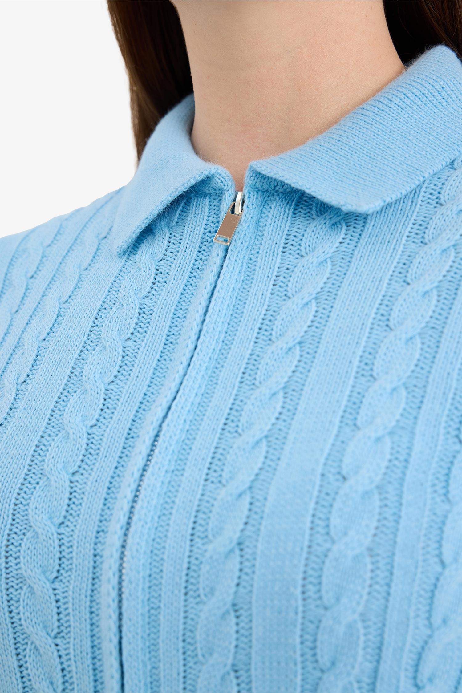 Slım Fıt Polo Yaka Hırka