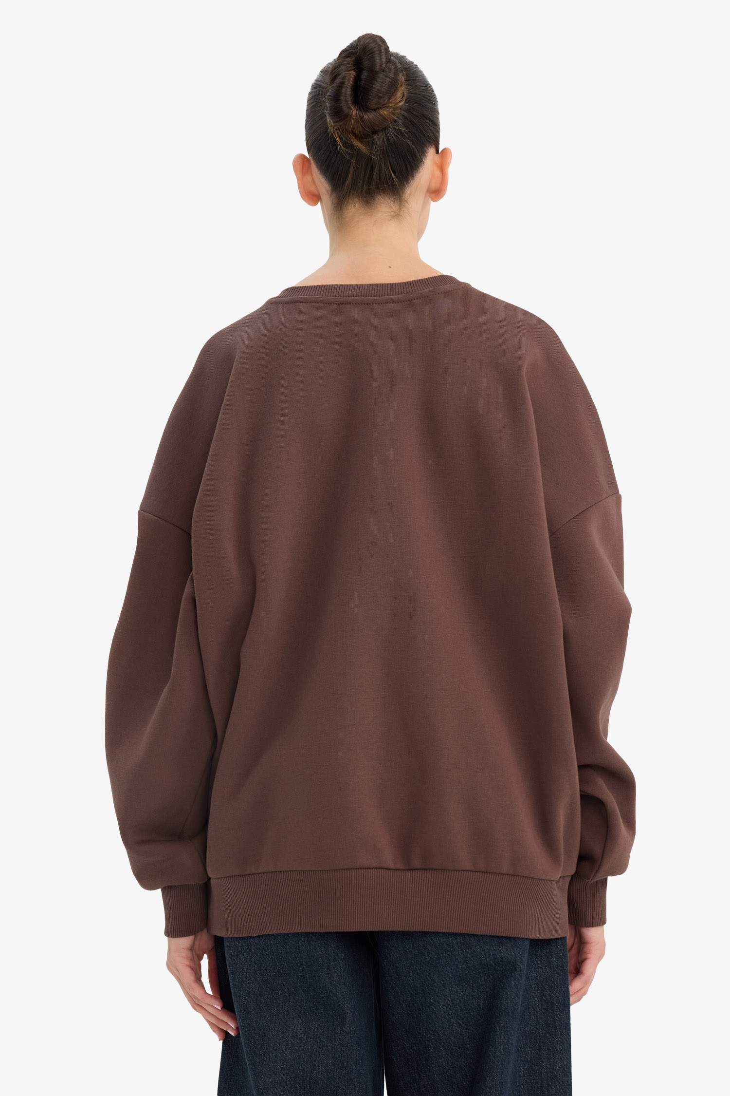 Oversize Baskılı Sweatshirt