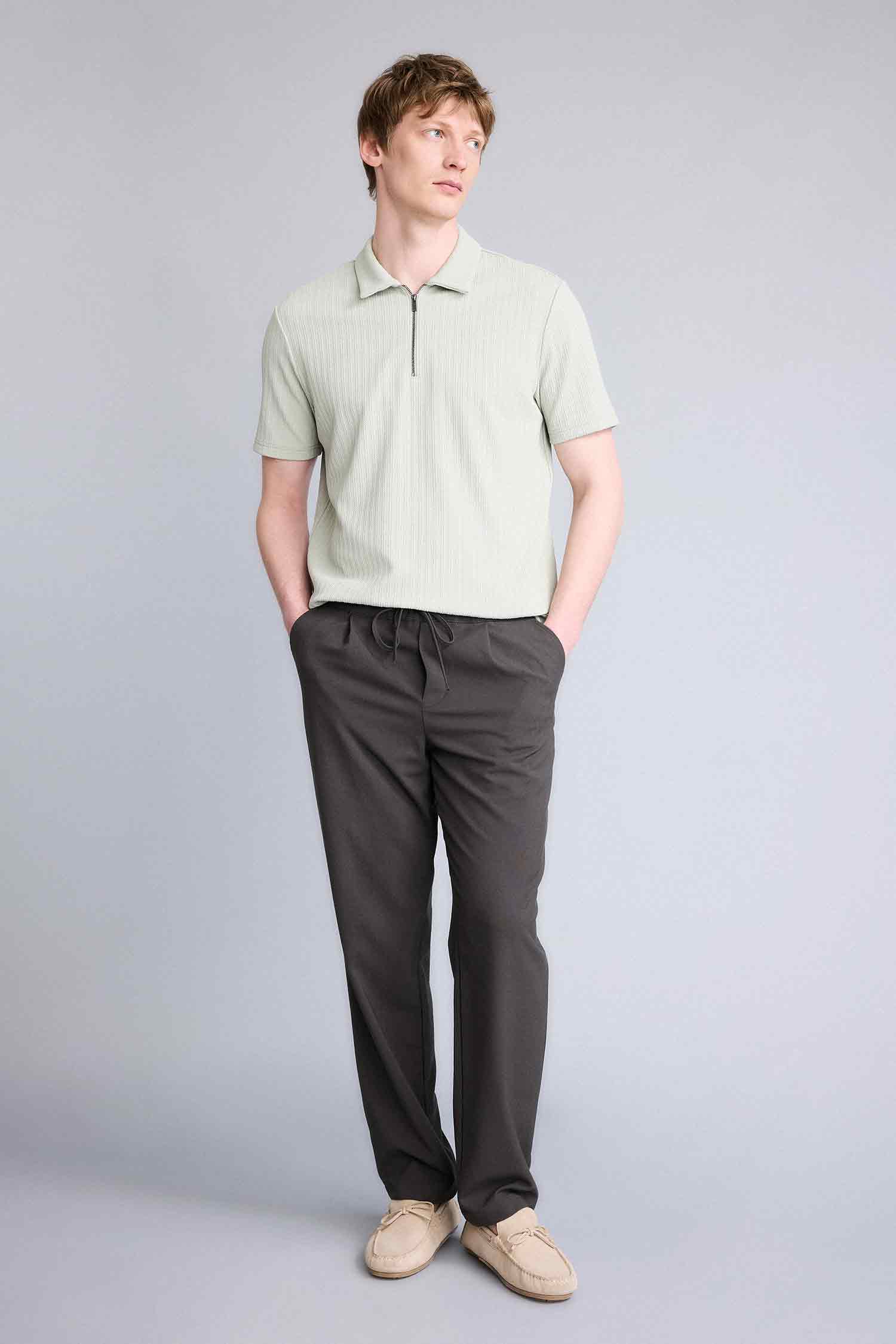 DeFacto Regular Fit Düz Paça Pantolon görsel 2