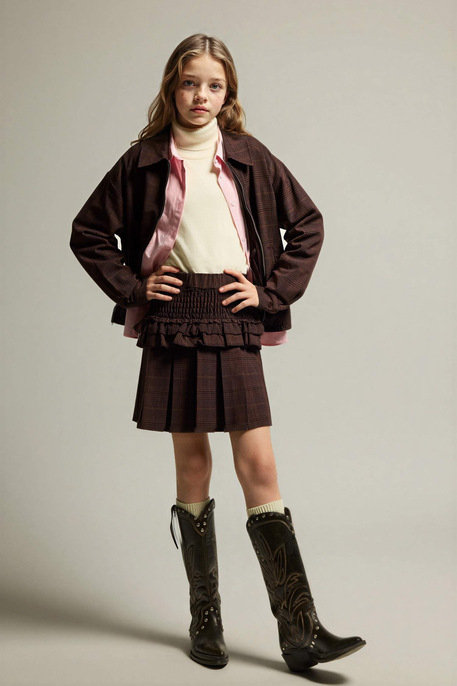 Қыздарға арналған найзағайлы барқыт күртеше