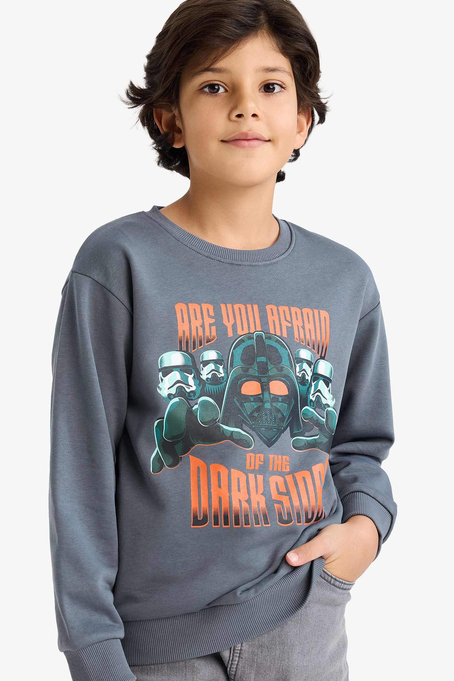 Erkek Çocuk Star Wars Bisiklet Yaka Sweatshirt