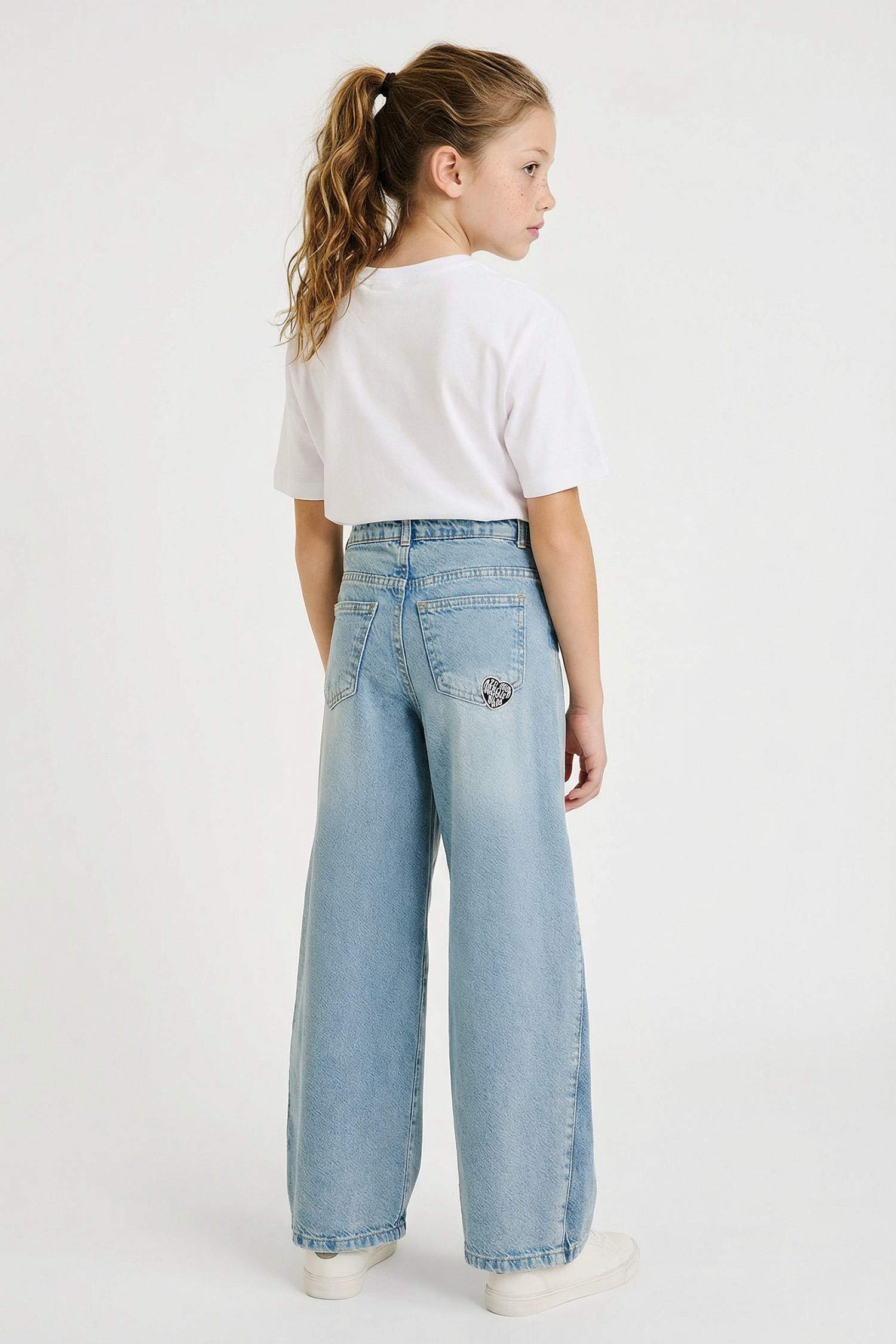 Kız Çocuk Wide Leg Geniş Paça Jean Pantolon