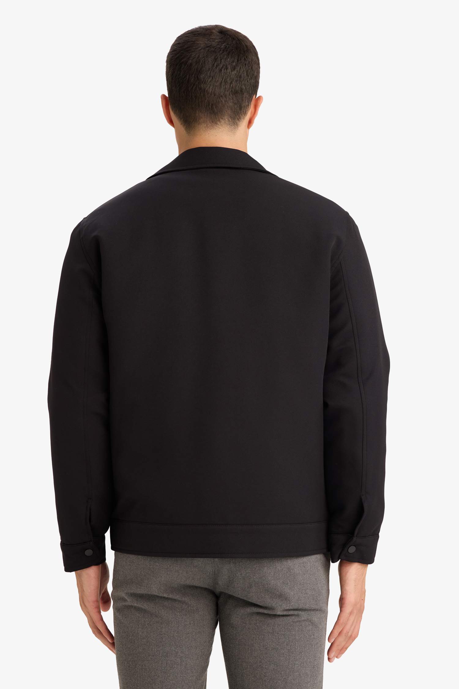 Regular Fit Shirt Collar Lined Jacket