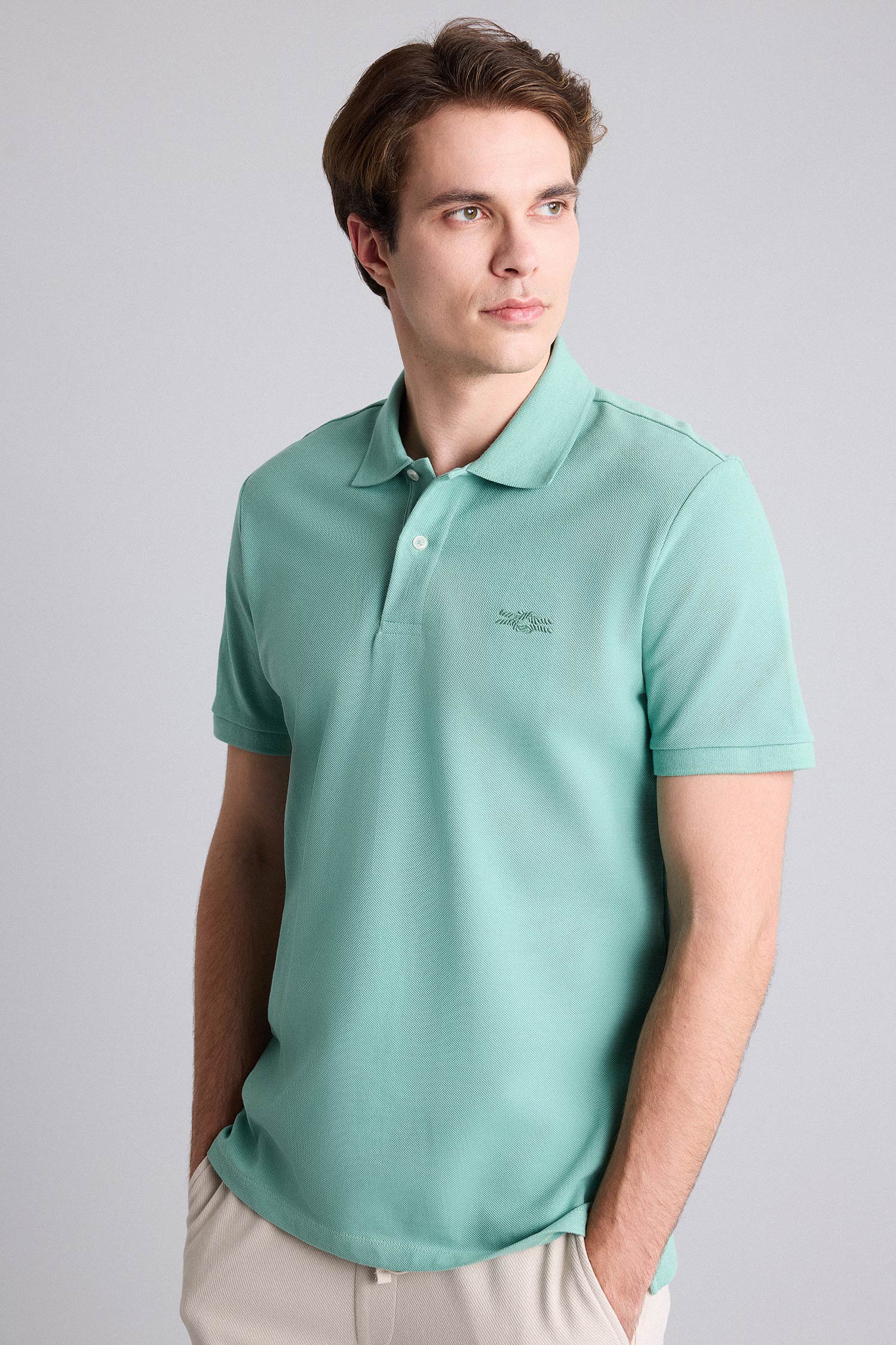 DeFacto %100 Pamuk Regular Fıt Pike Polo Tişört