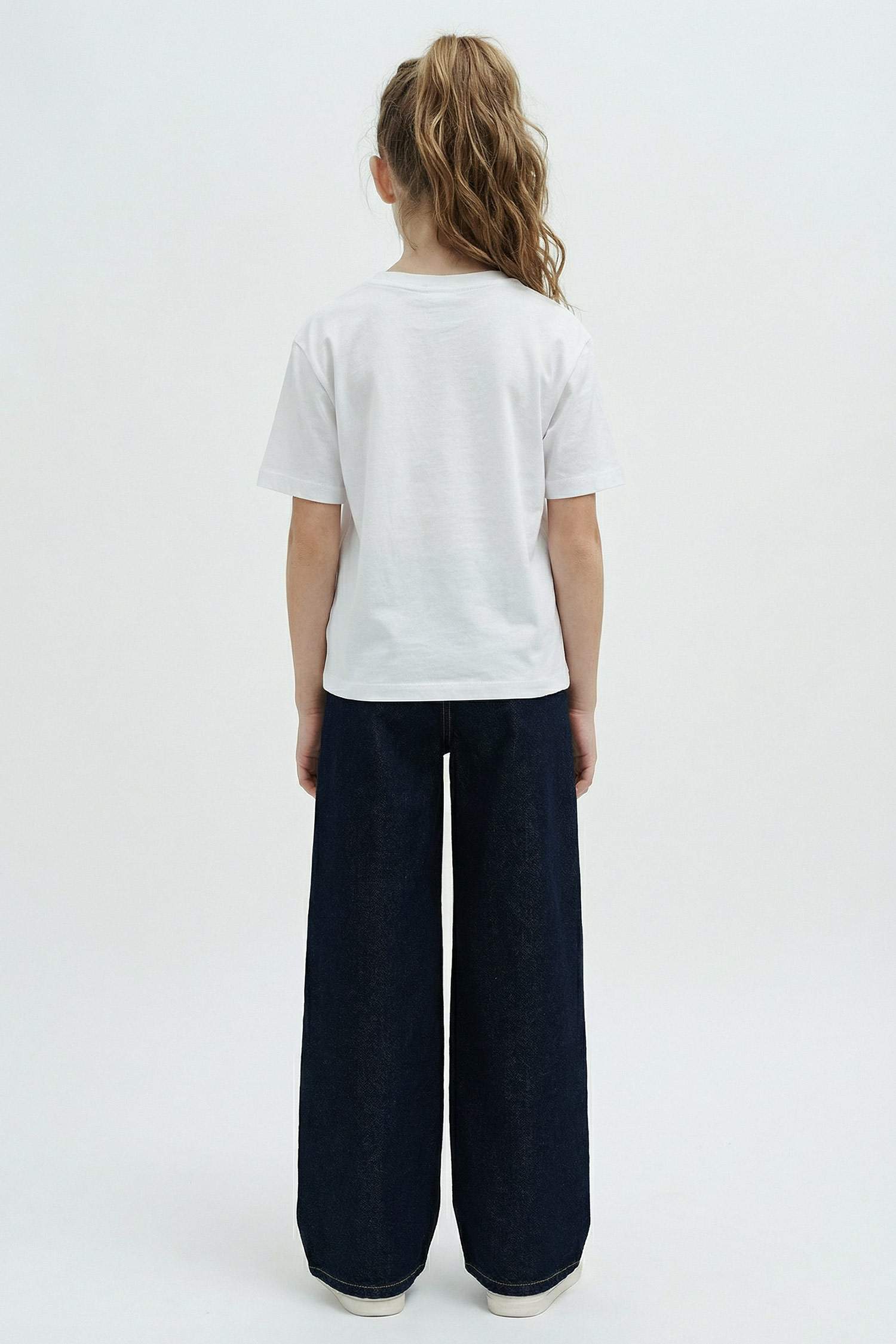 Kız Çocuk Wide Leg Geniş Paça Jean Pantolon