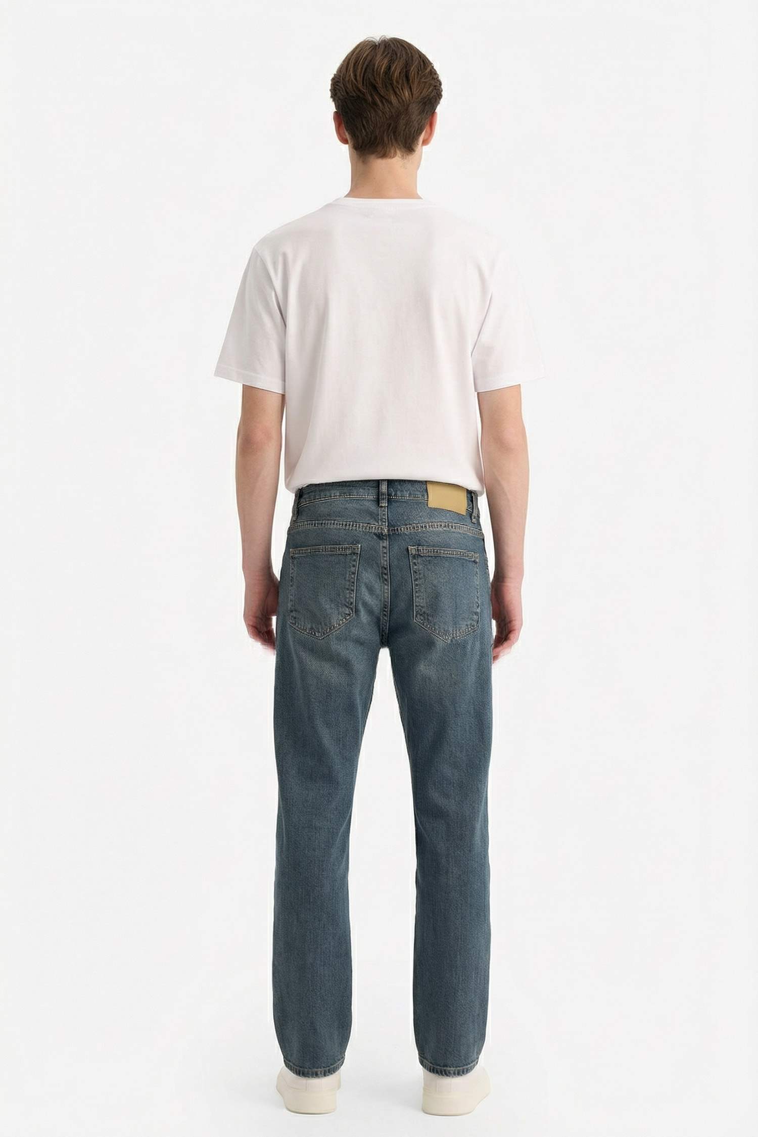 Sergio Regular Fit Regular Waist Straight Leg Trousers