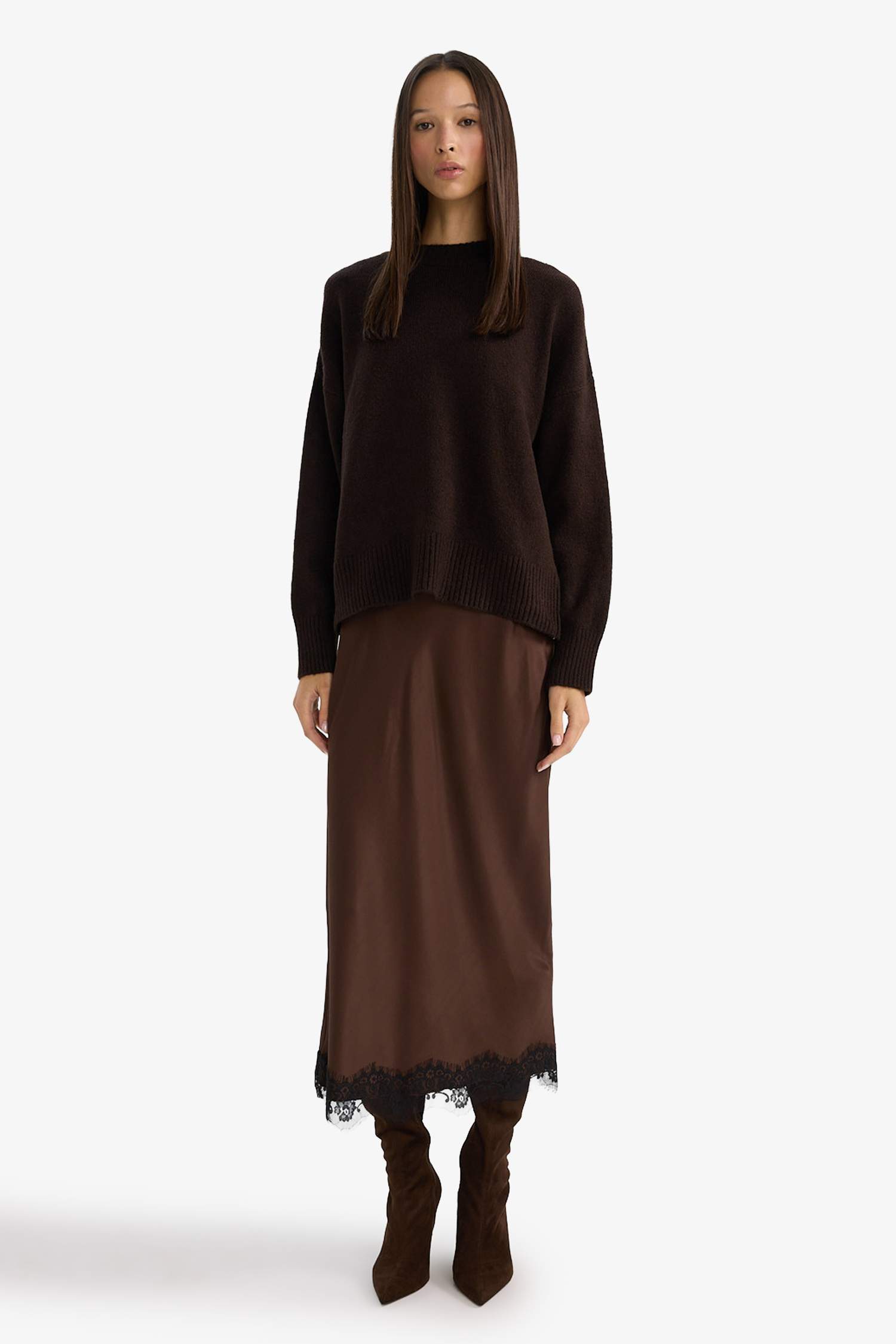 تنورة ميدي ستان بنسل بخصر عادي