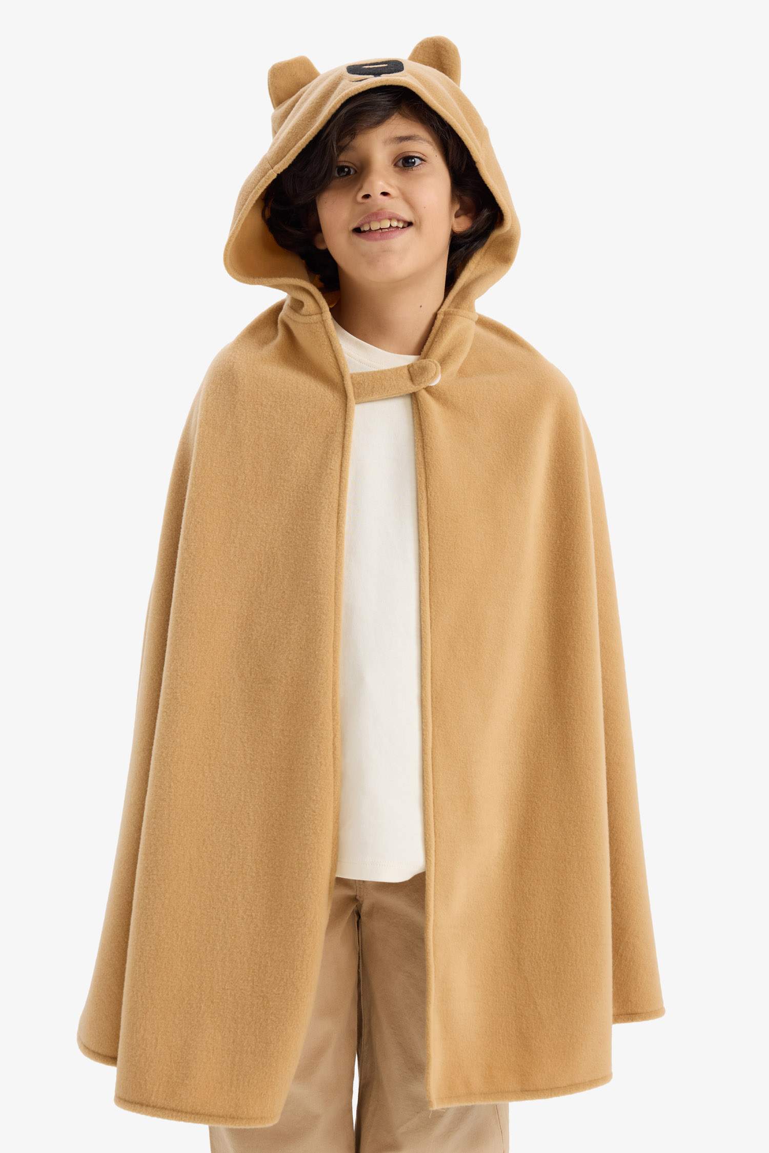 Boy Hooded Fleece Cape Costume