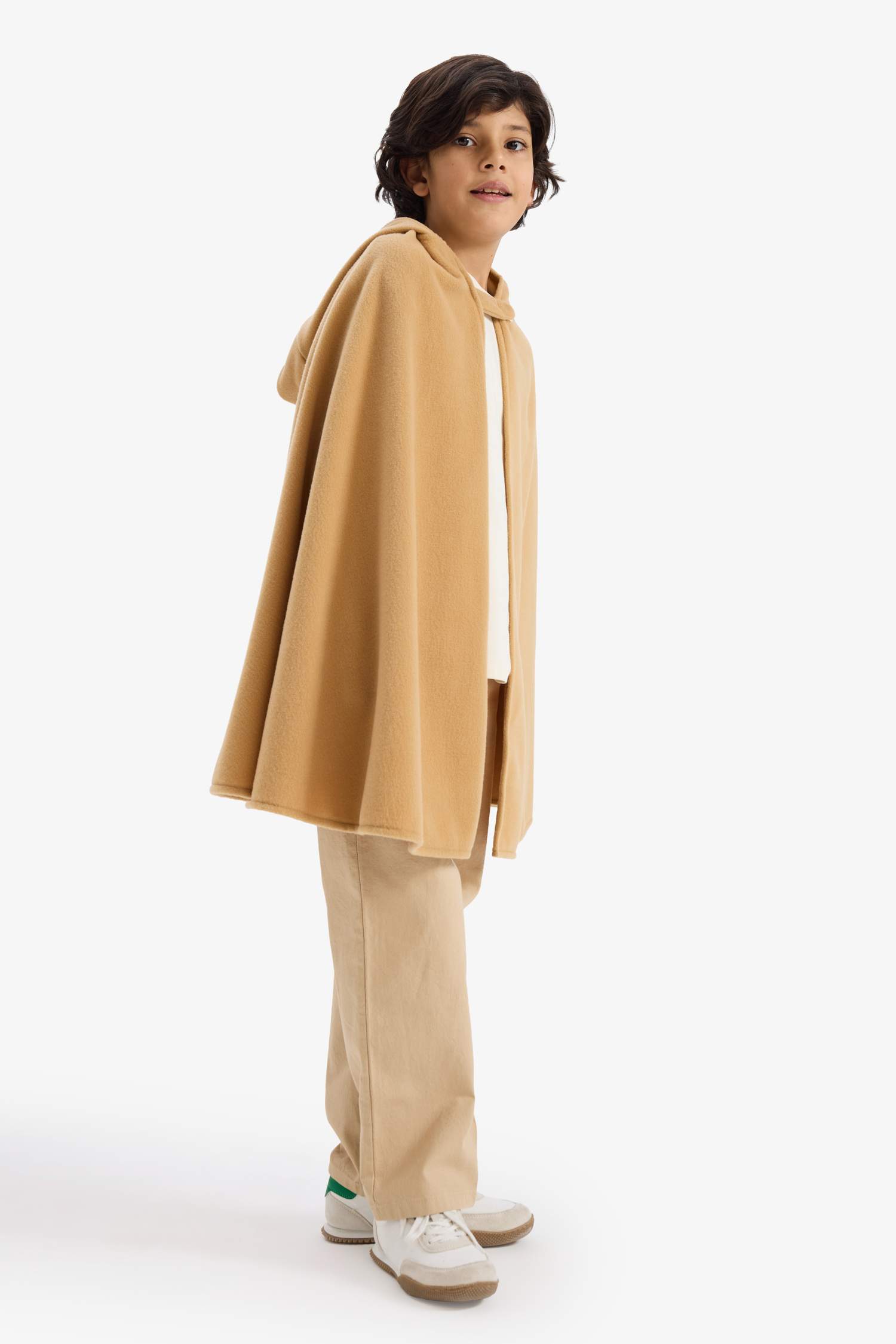 Boy Hooded Fleece Cape Costume