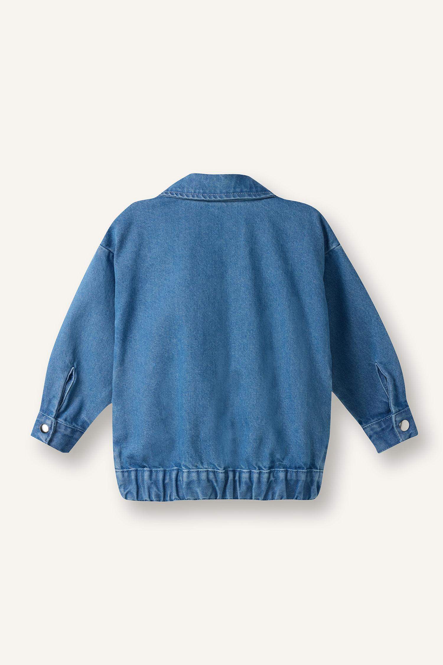 Fermuarlı Denim Ceket Erkek Bebek