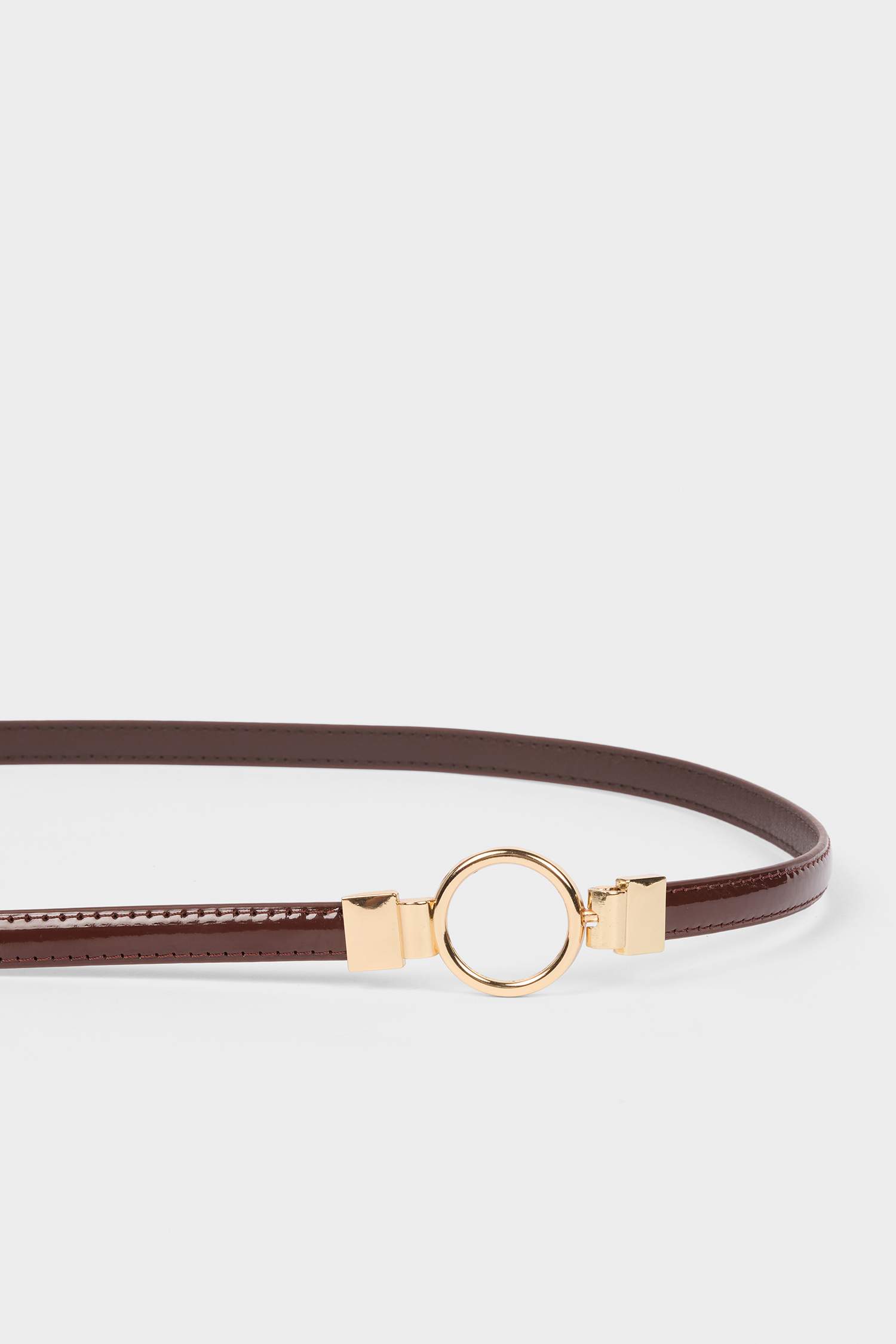 Kadın Oval Toka Suni Deri Klasik Kemer