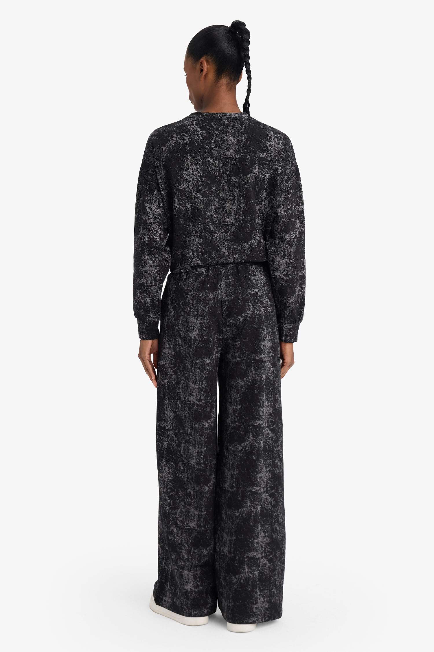 Wide Leg Cepli Geniş Paça Uzun Modal Sporcu Pantolon