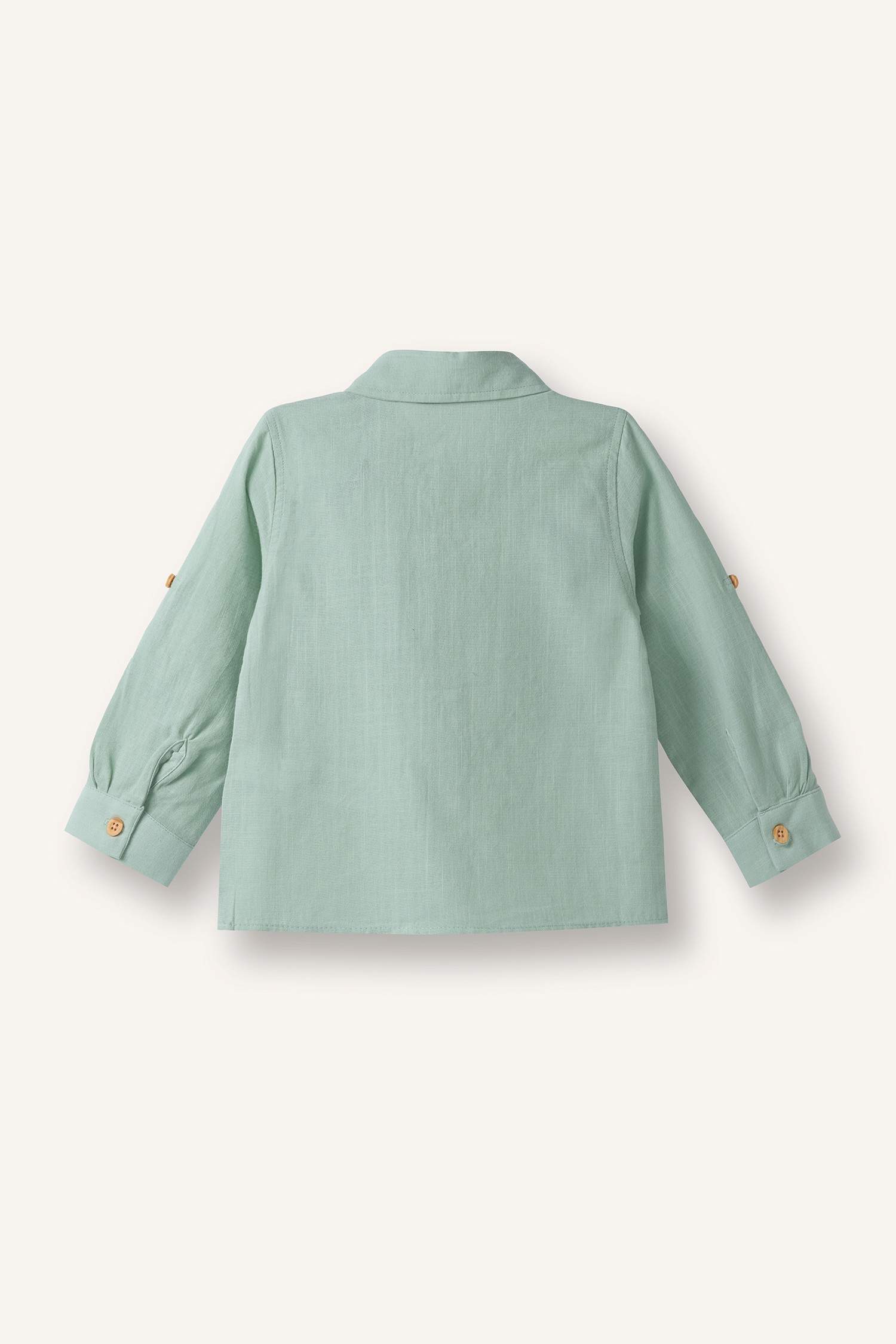 Erkek Bebek Flamlı Poplin Gömlek