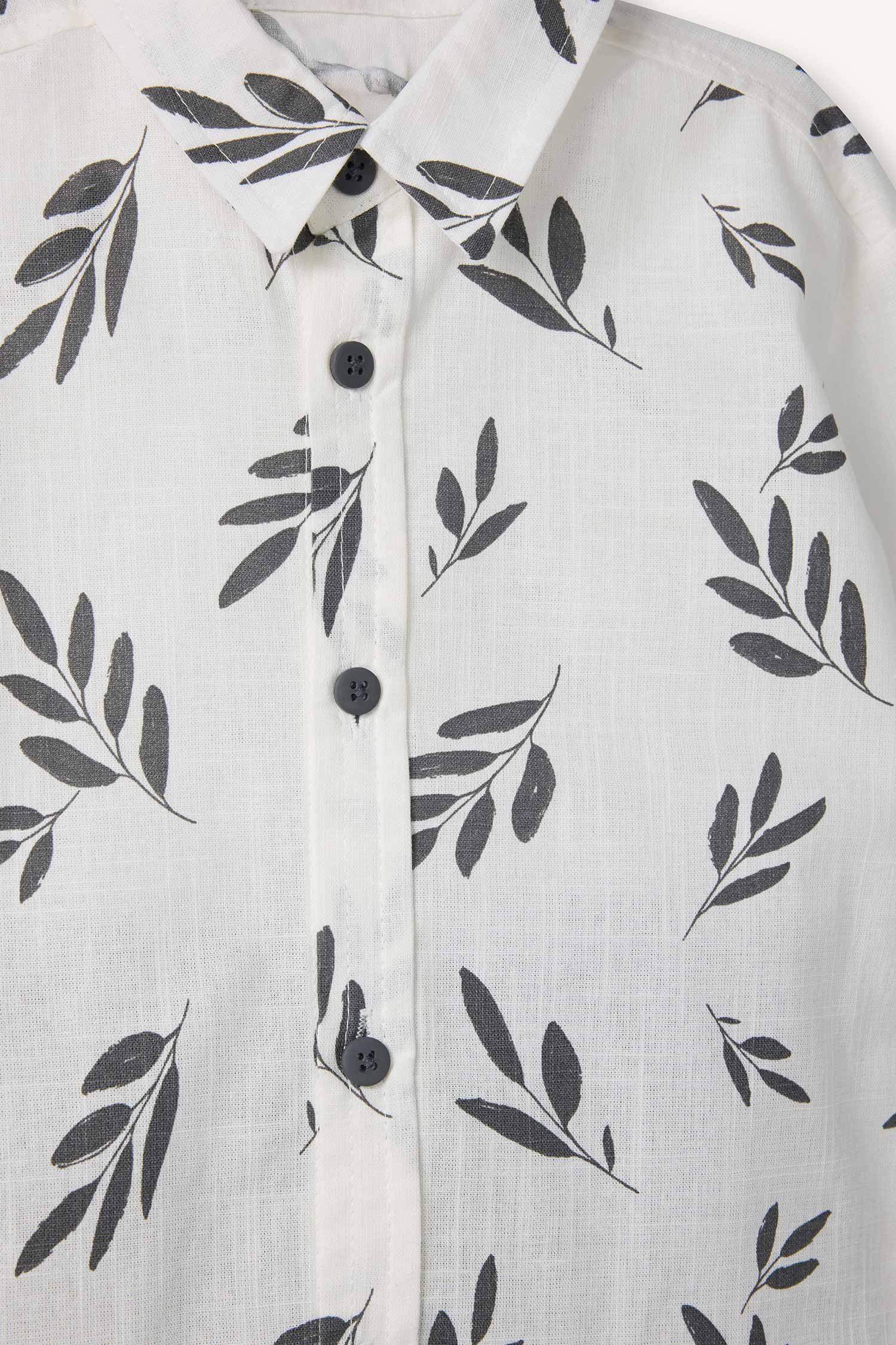 Erkek Bebek 2'li Takım Desenli Gömlek Pantolon