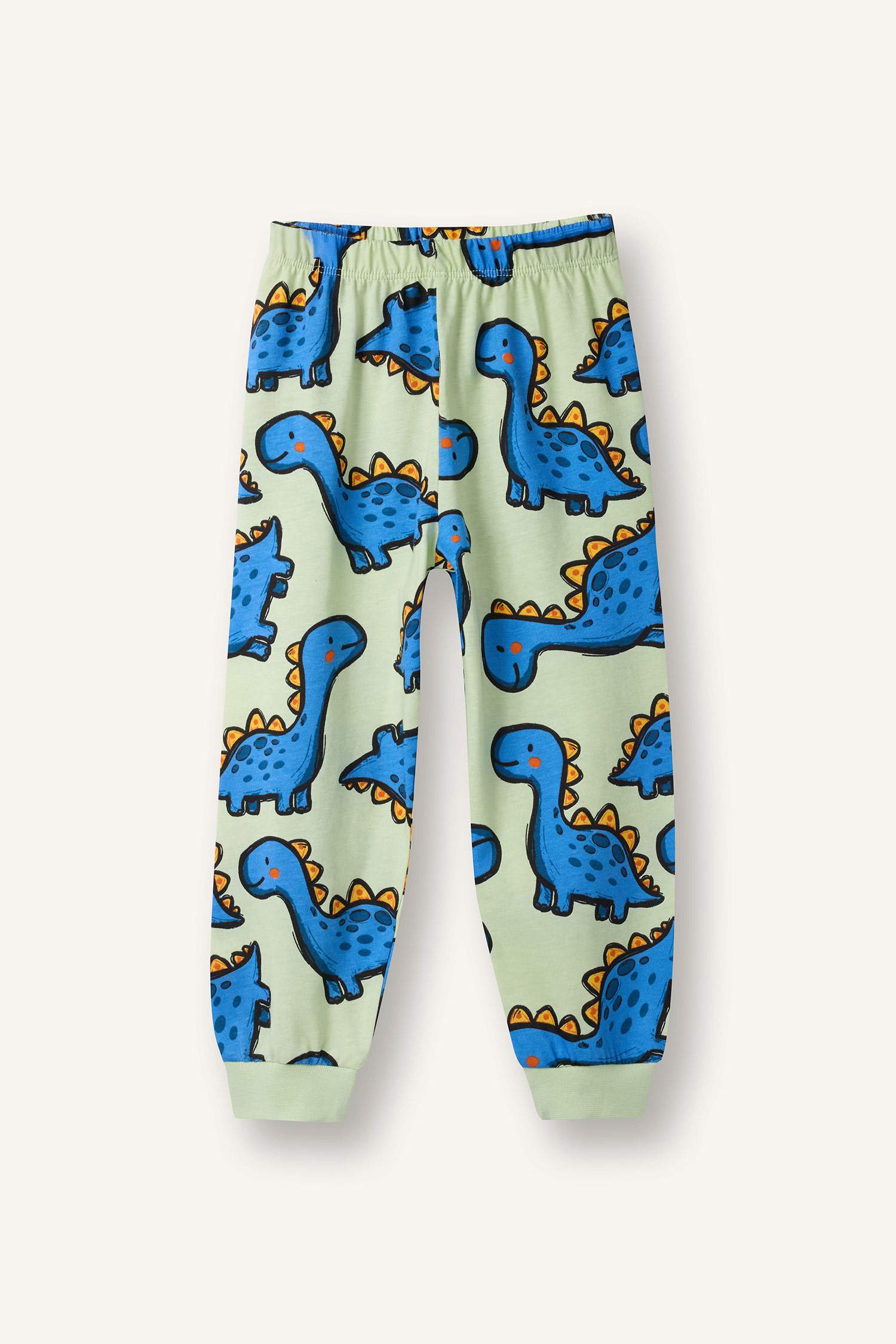 Erkek Bebek Pijama Takımı Dinozor Desenli Uzun Kollu Üst Uzun Alt