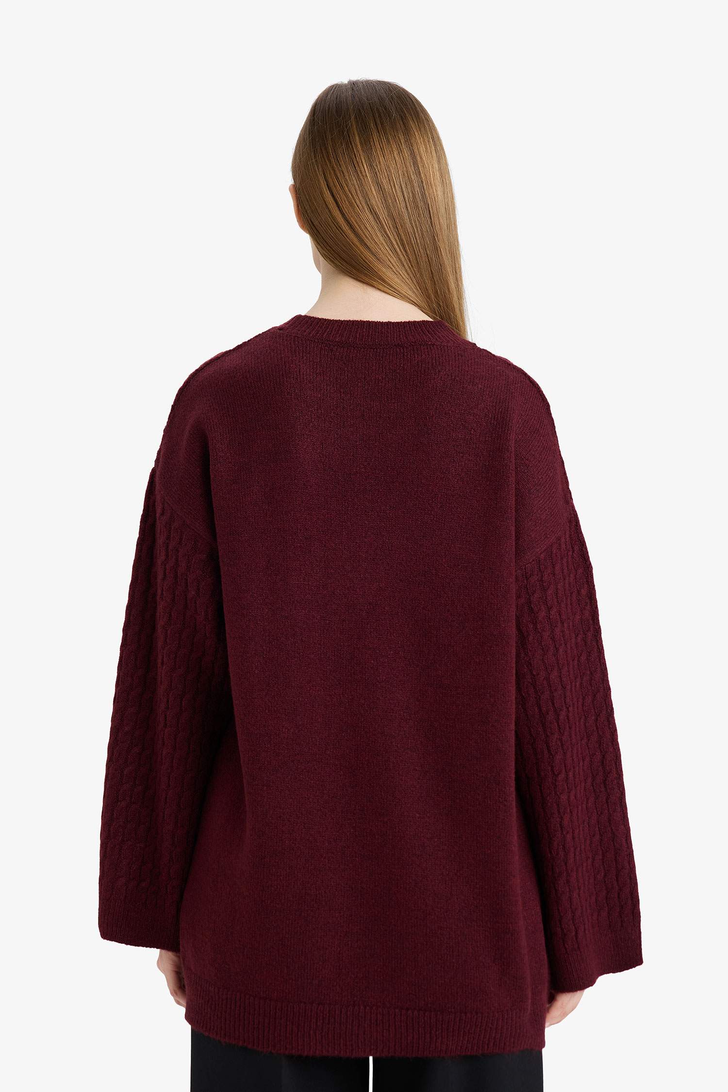 Regular Fit Atkı Detaylı Triko Kazak Tunik