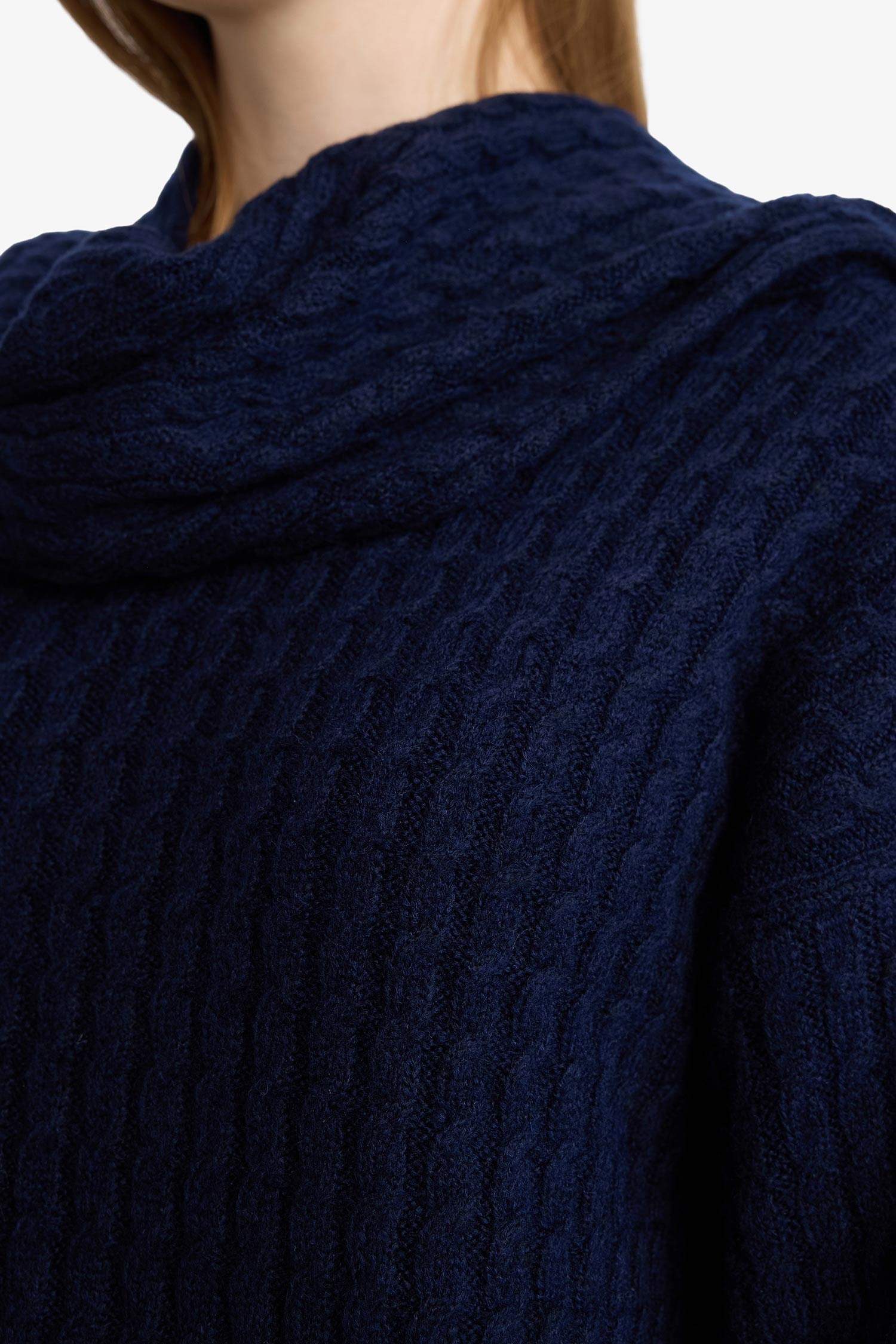 Regular Fit Atkı Detaylı Triko Kazak Tunik