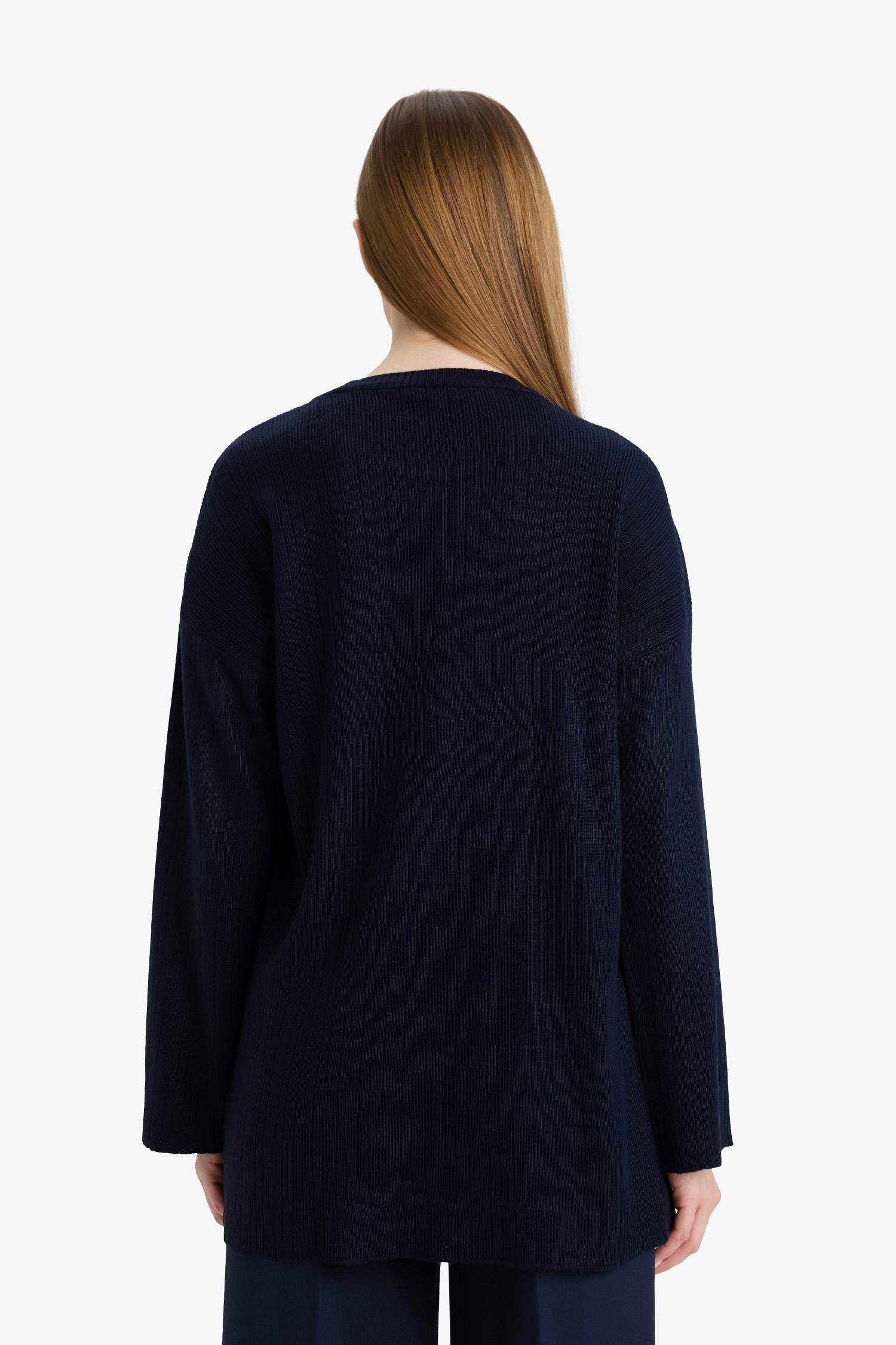 Loose Fit Bisiklet Yaka Triko Kazak Tunik