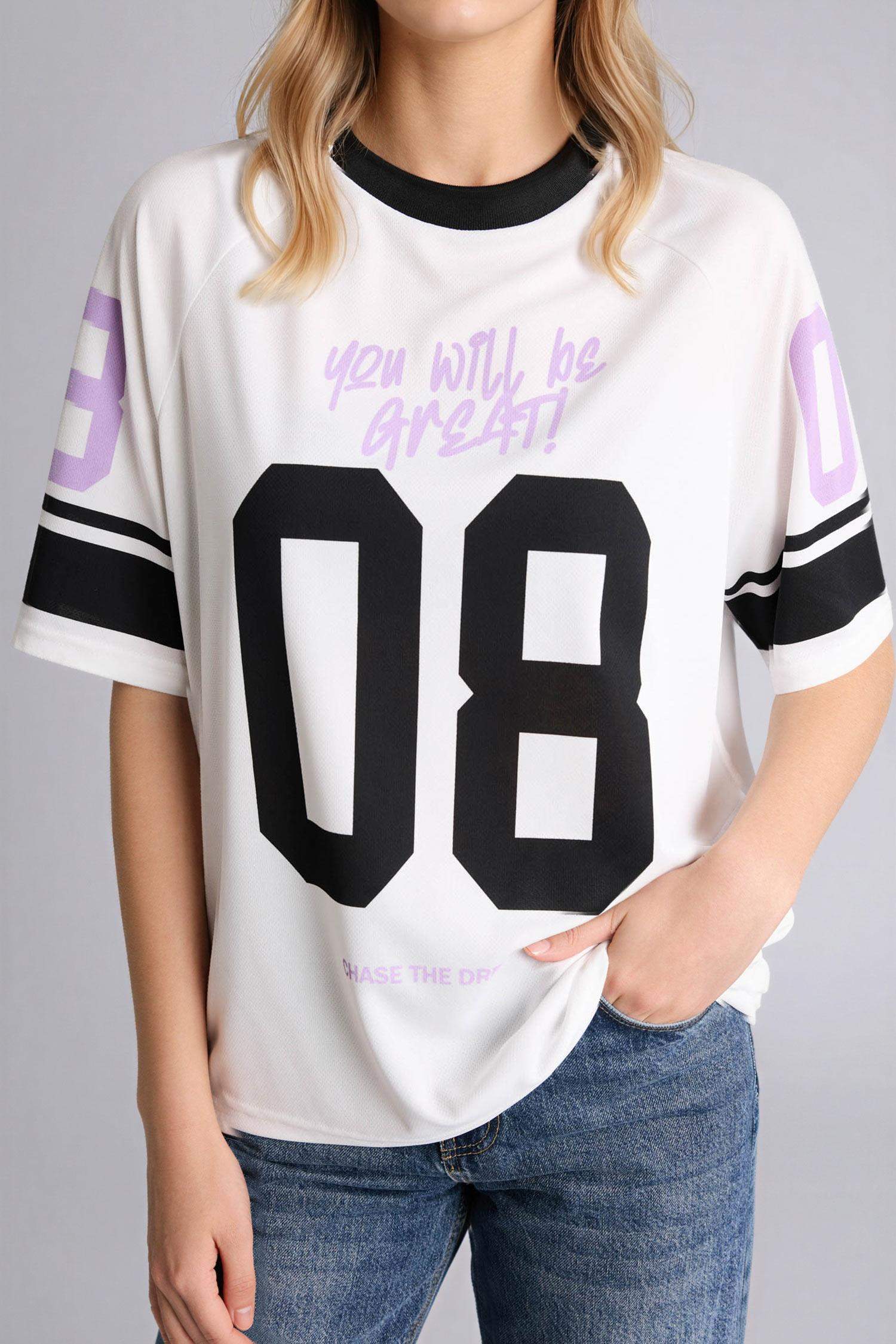 Oversıze Baskılı Tişört