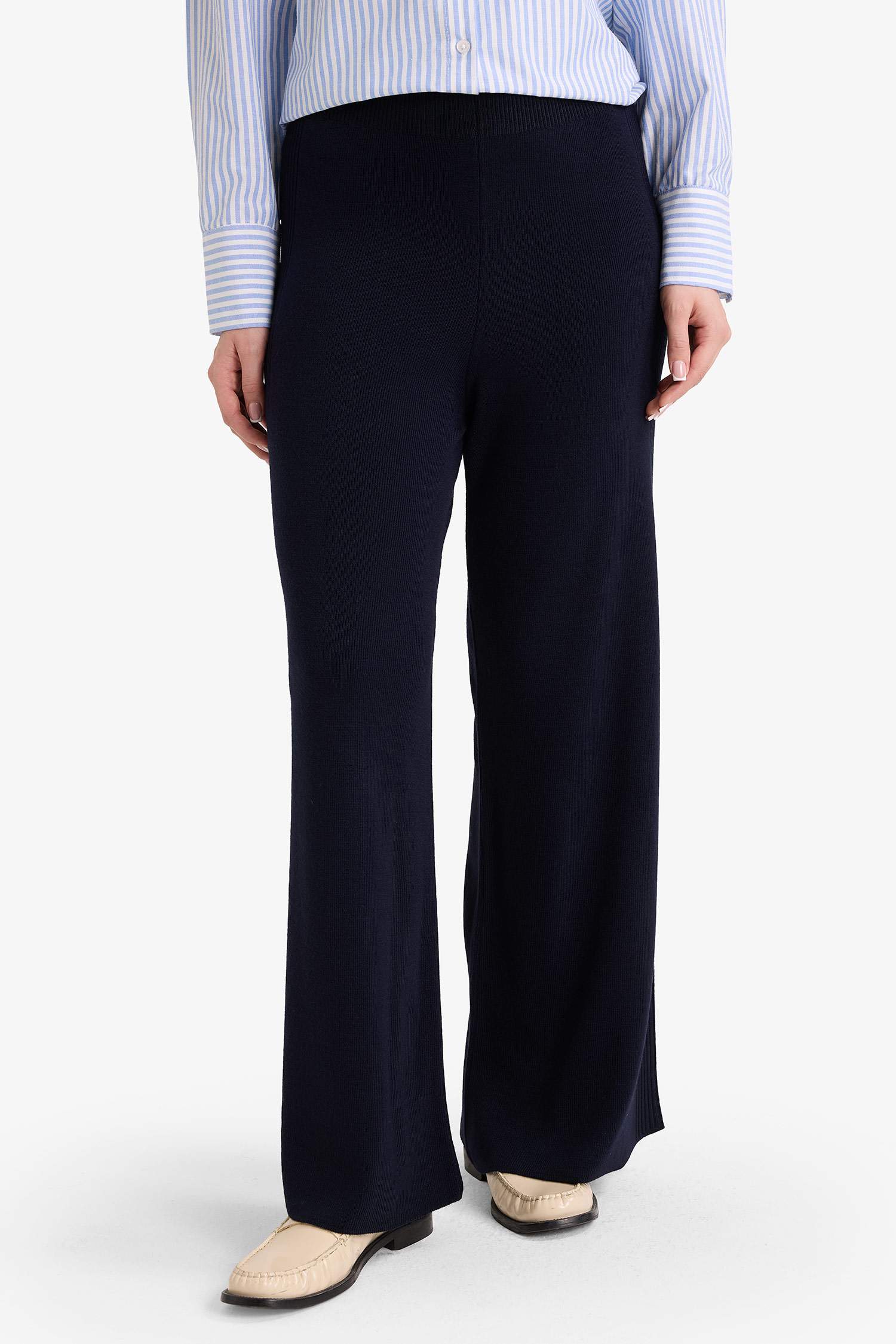 Wide Leg Triko Pantolon