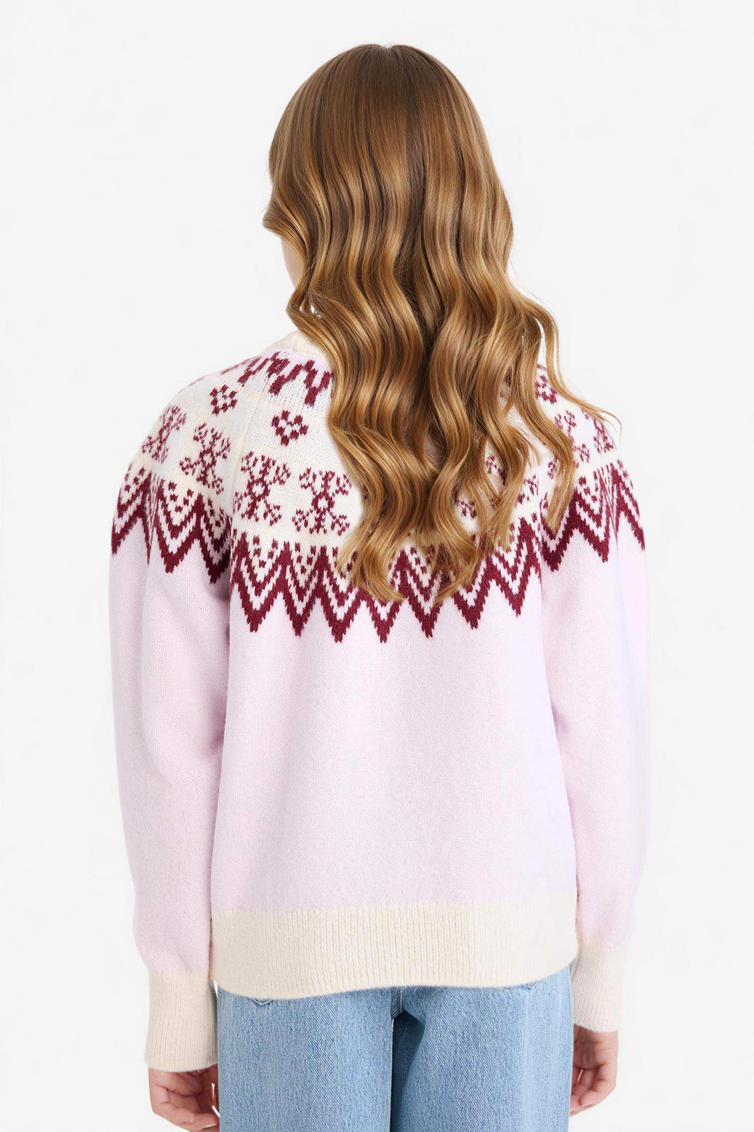 بلوز تريكو بناتي قصة عادية بياخة مستديرة