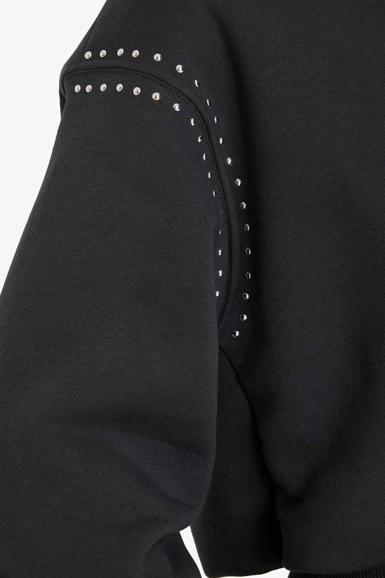 Oversize Geniş Kalıp Bisiklet Yaka Kalın Kumaş Sweatshirt