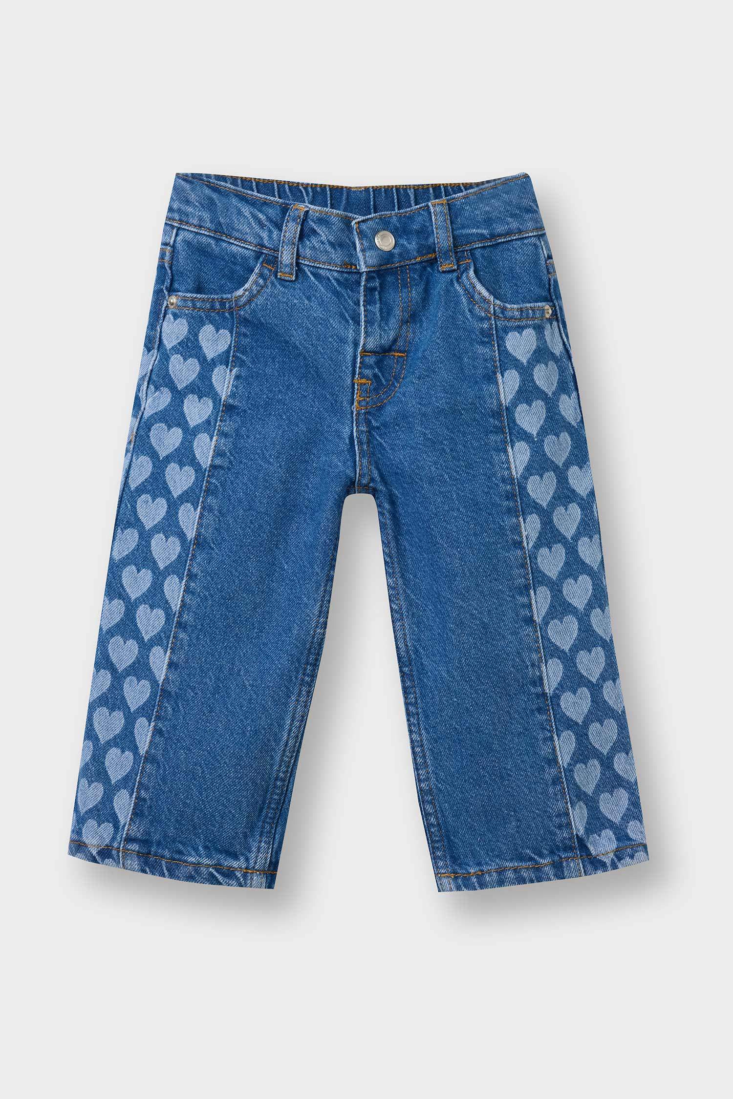 Kız Bebek Culotte Jean Pantolon