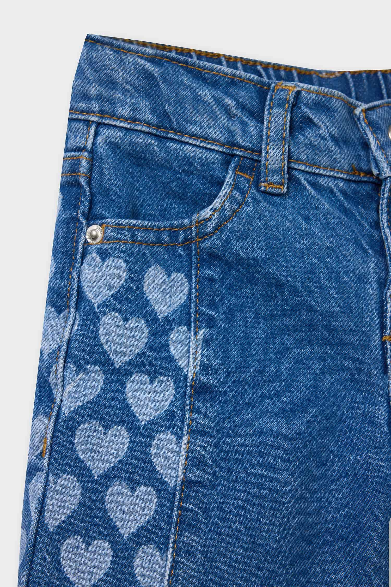 Kız Bebek Culotte Jean Pantolon