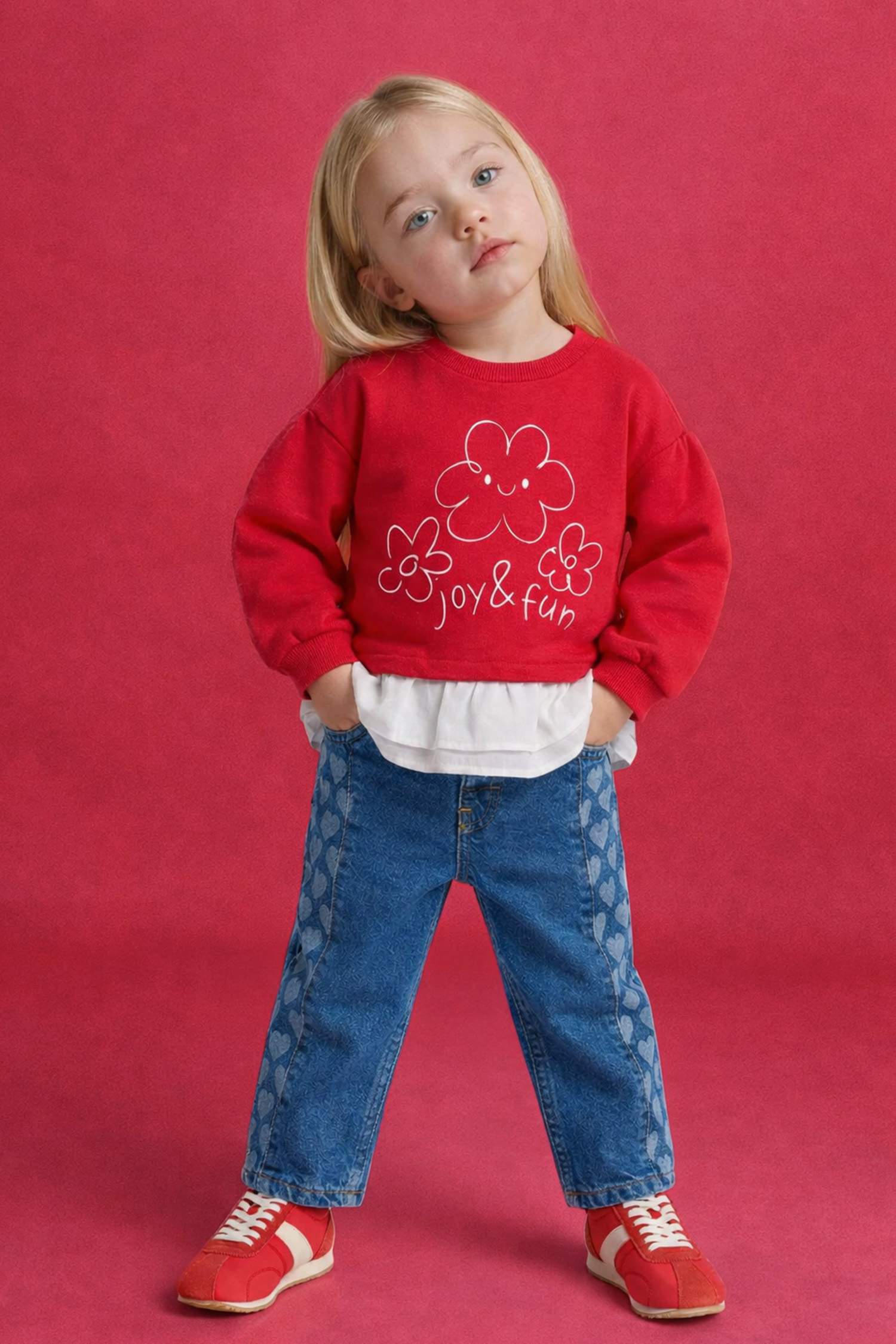 Қыз сәбилерге арналған джинс кюлот шалбар