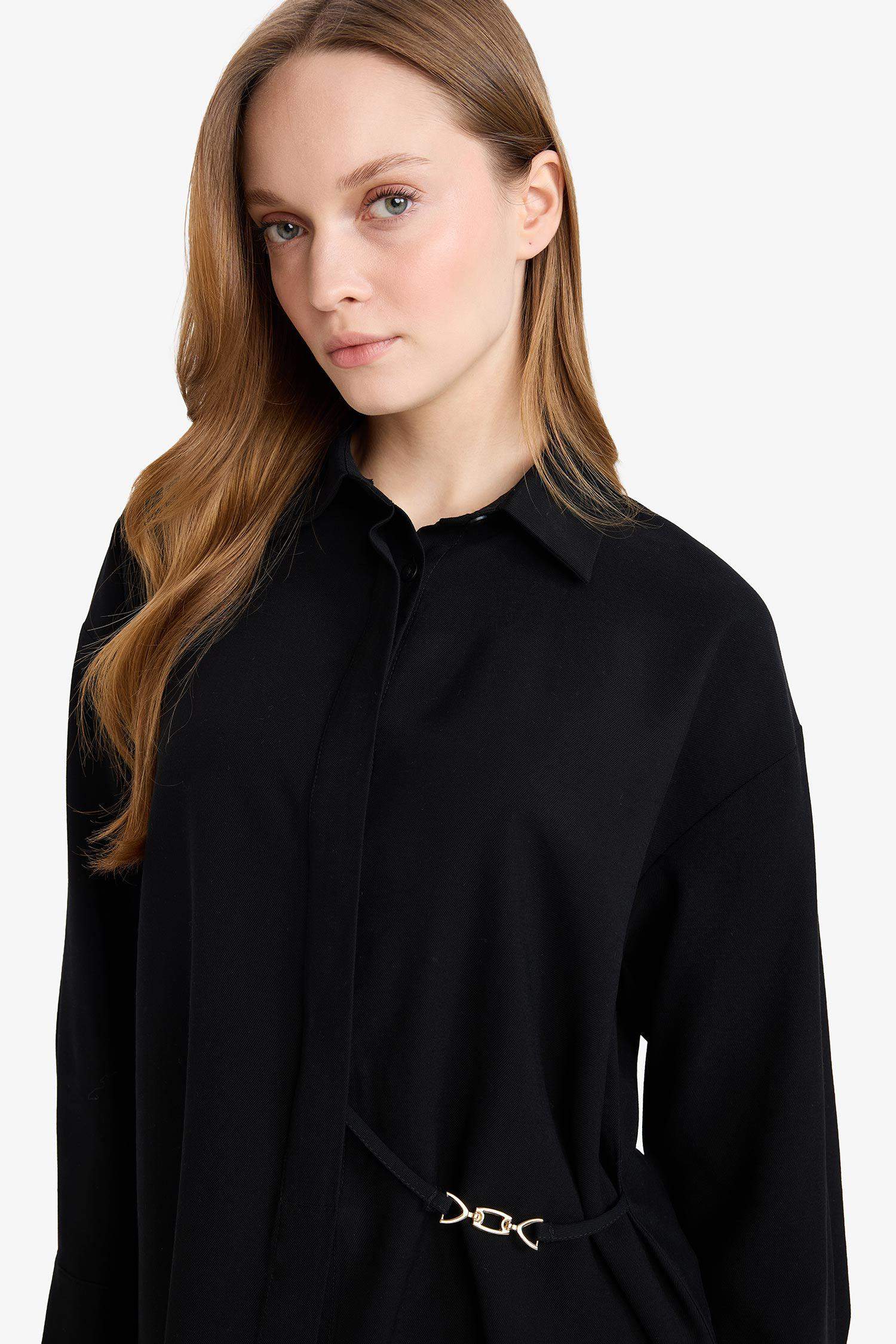 Regular Fit Shirt Collar Long Sleeve Shirt