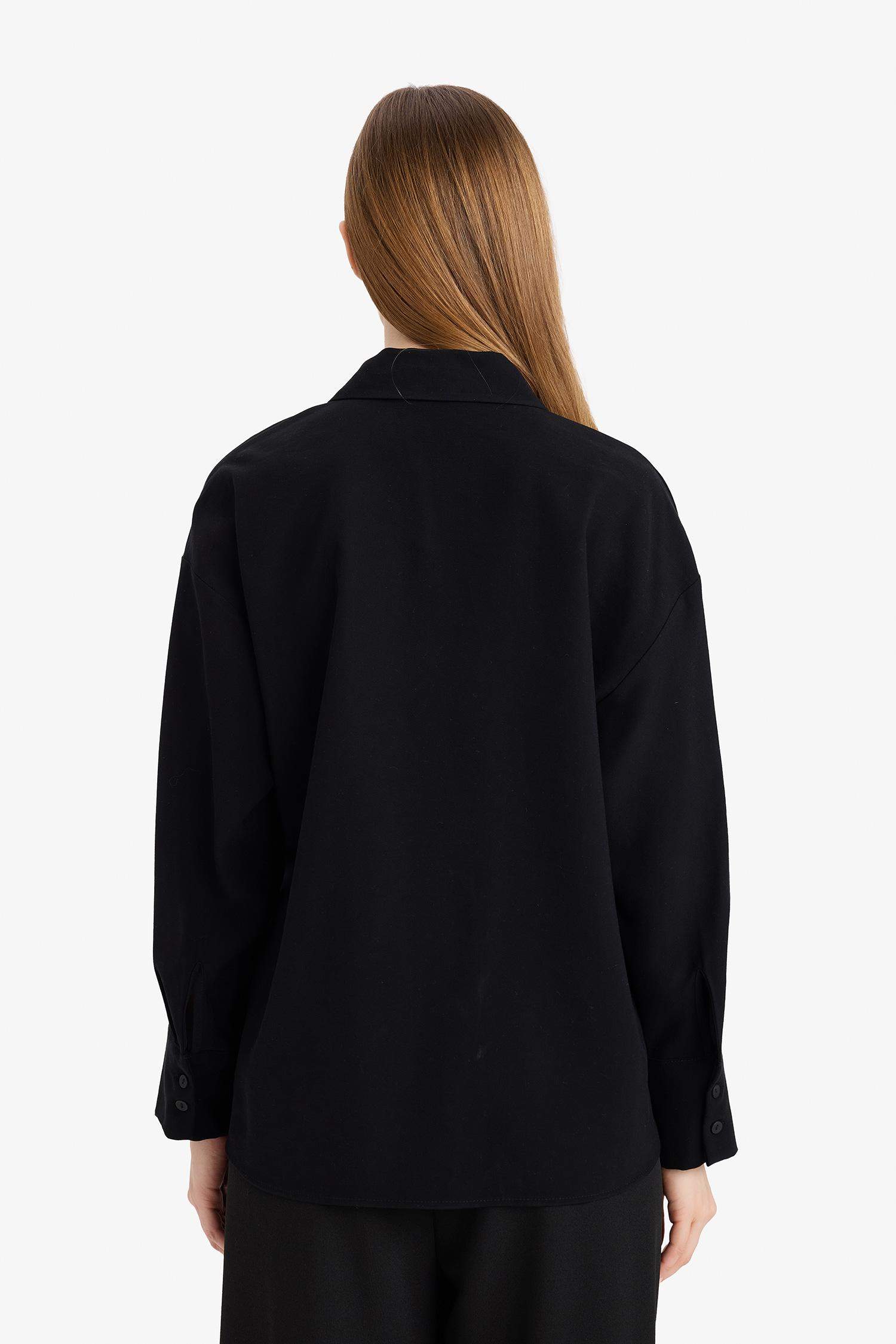 Regular Fit Shirt Collar Long Sleeve Shirt