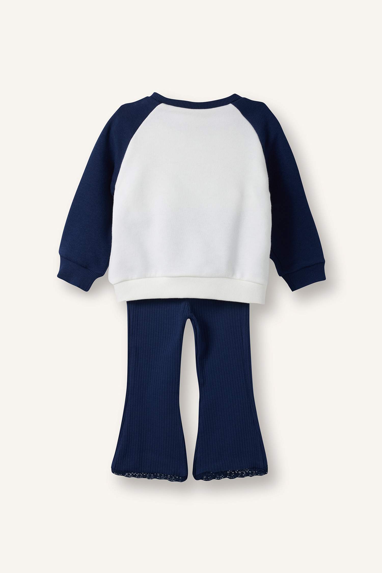 Kız Bebek 2'li Takım Baskılı Sweatshirt Tayt