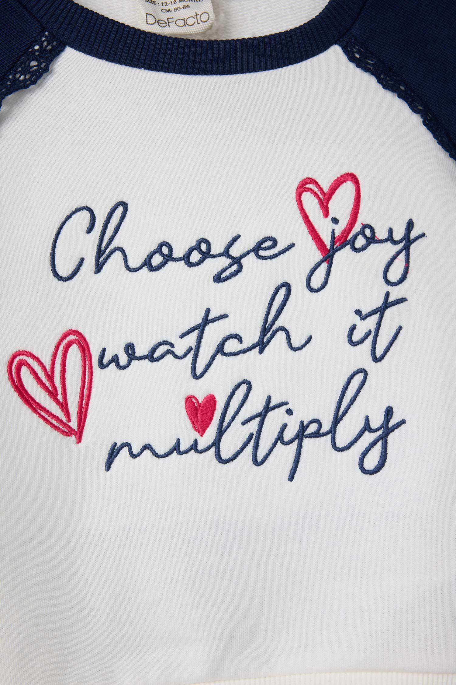 Қыз сәбилерге арналған 2-уі 1-де жиынтық: Суретті свитшот және лосина тайт