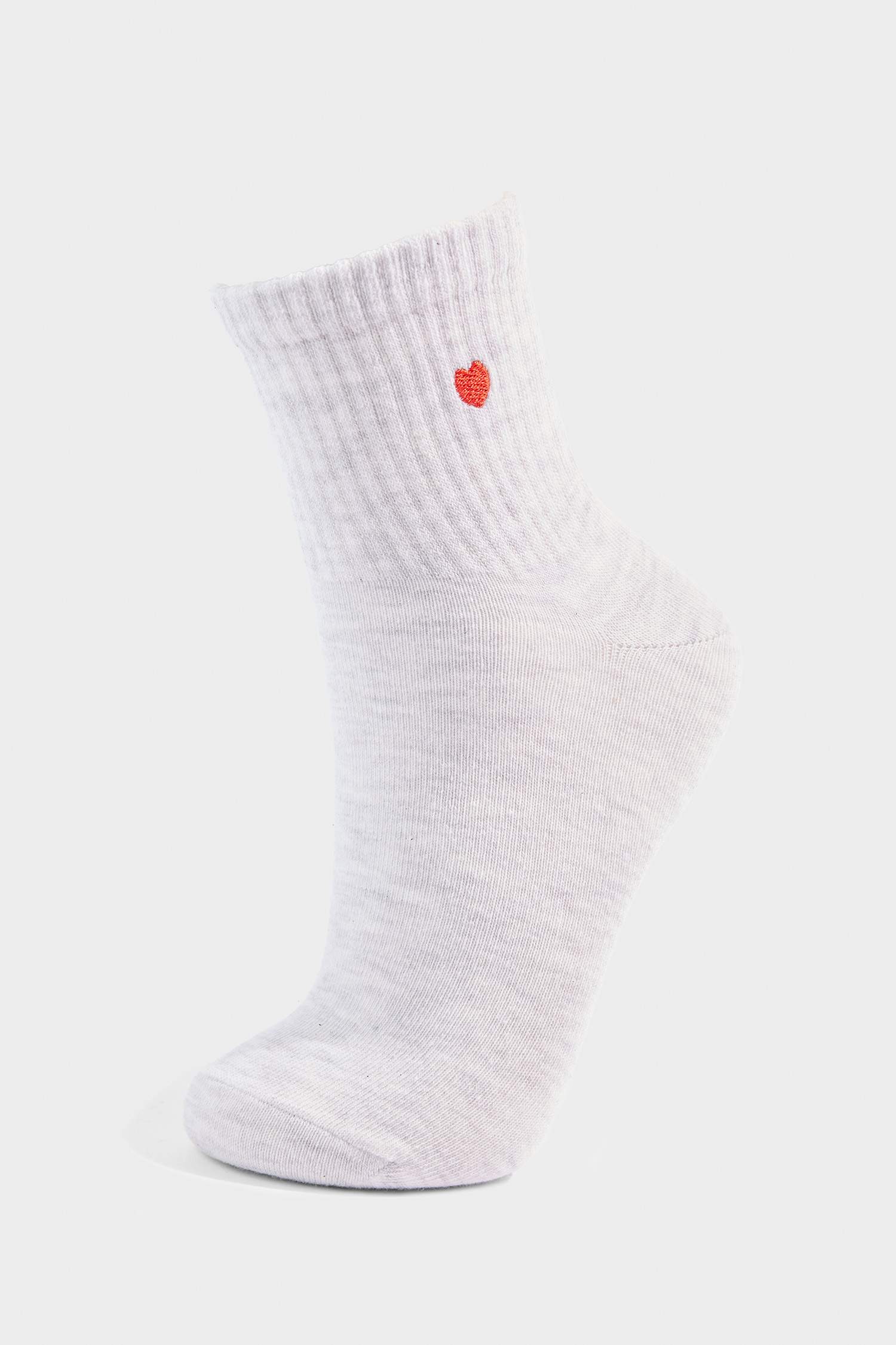 Kadın Nakışlı Nakış 3'lü Pamuklu Soket Çorap