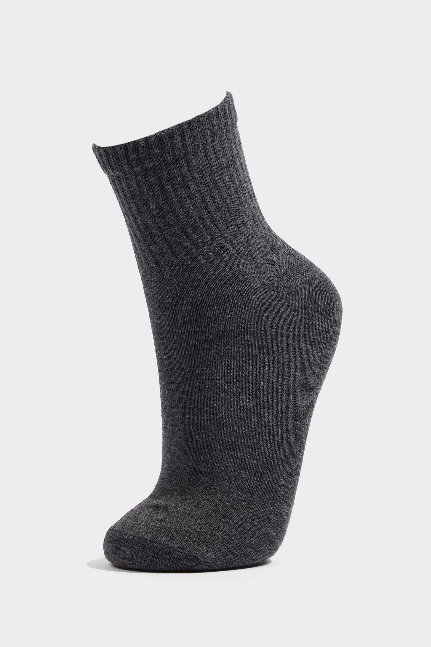 Woman Embroidered 3 Piece Cotton Ankle Socks