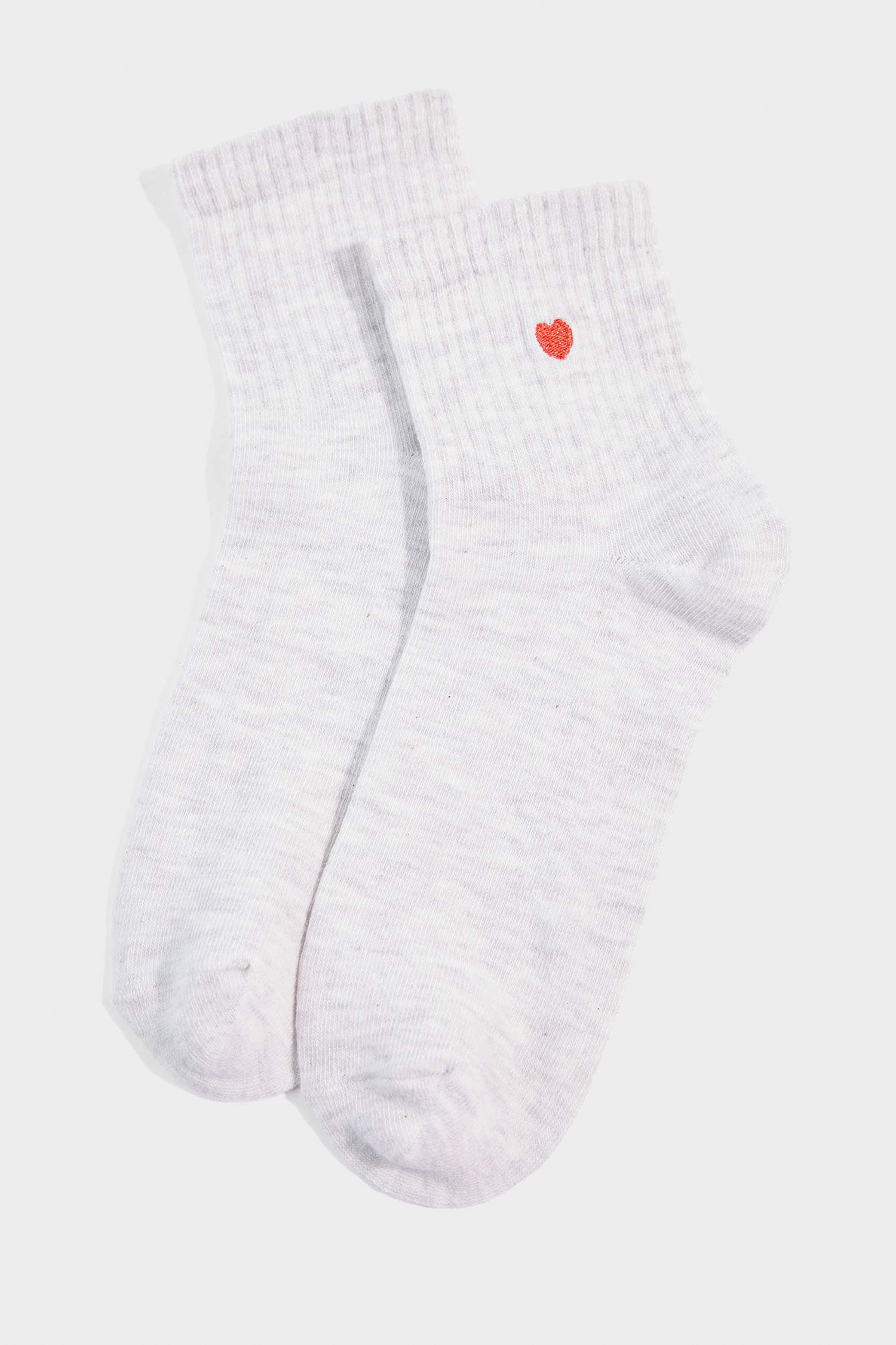 Kadın Nakışlı Nakış 3'lü Pamuklu Soket Çorap