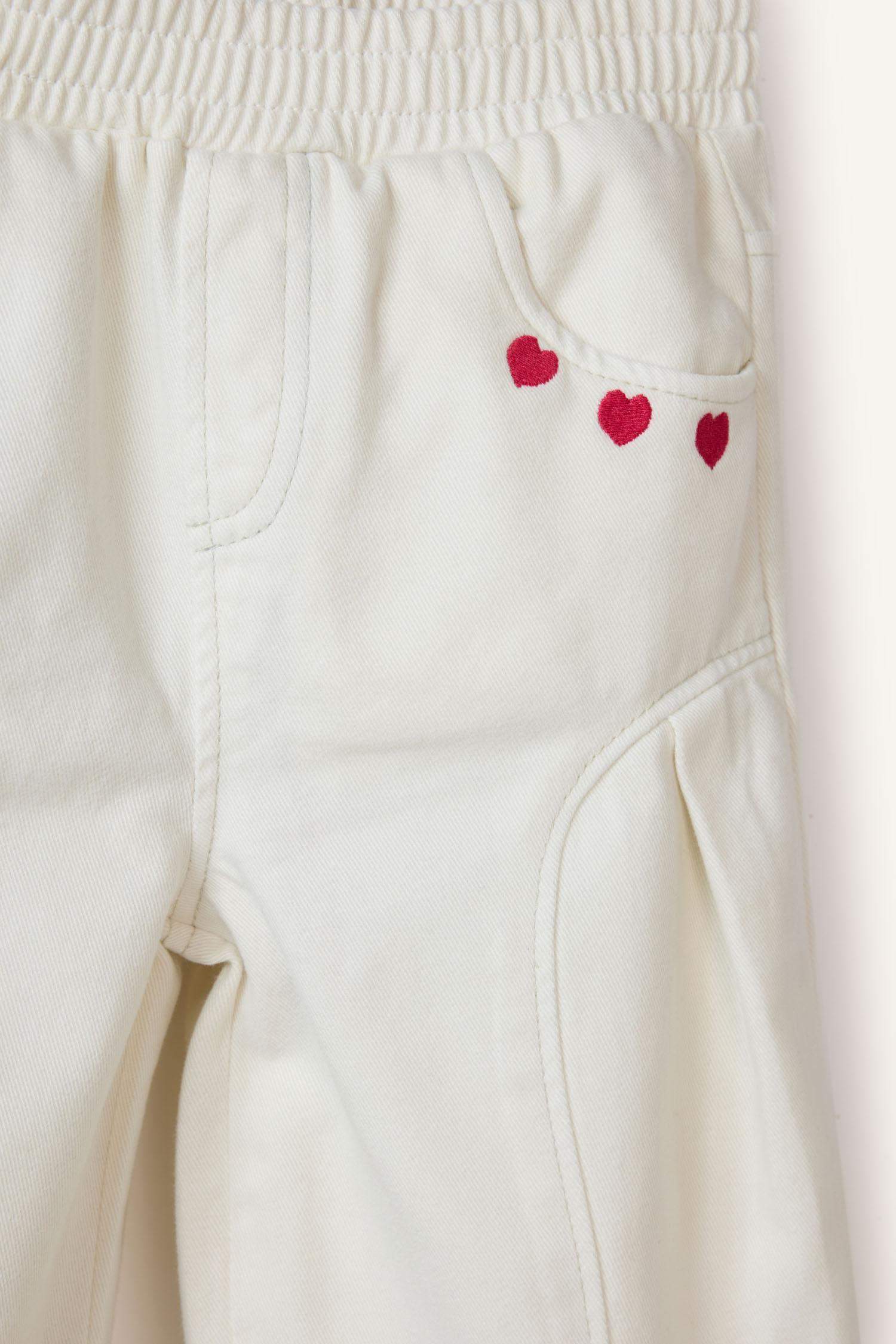 Қыз сәбилерге арналған Wide Leg кестелі балағы резеңкелі габардин шалбар