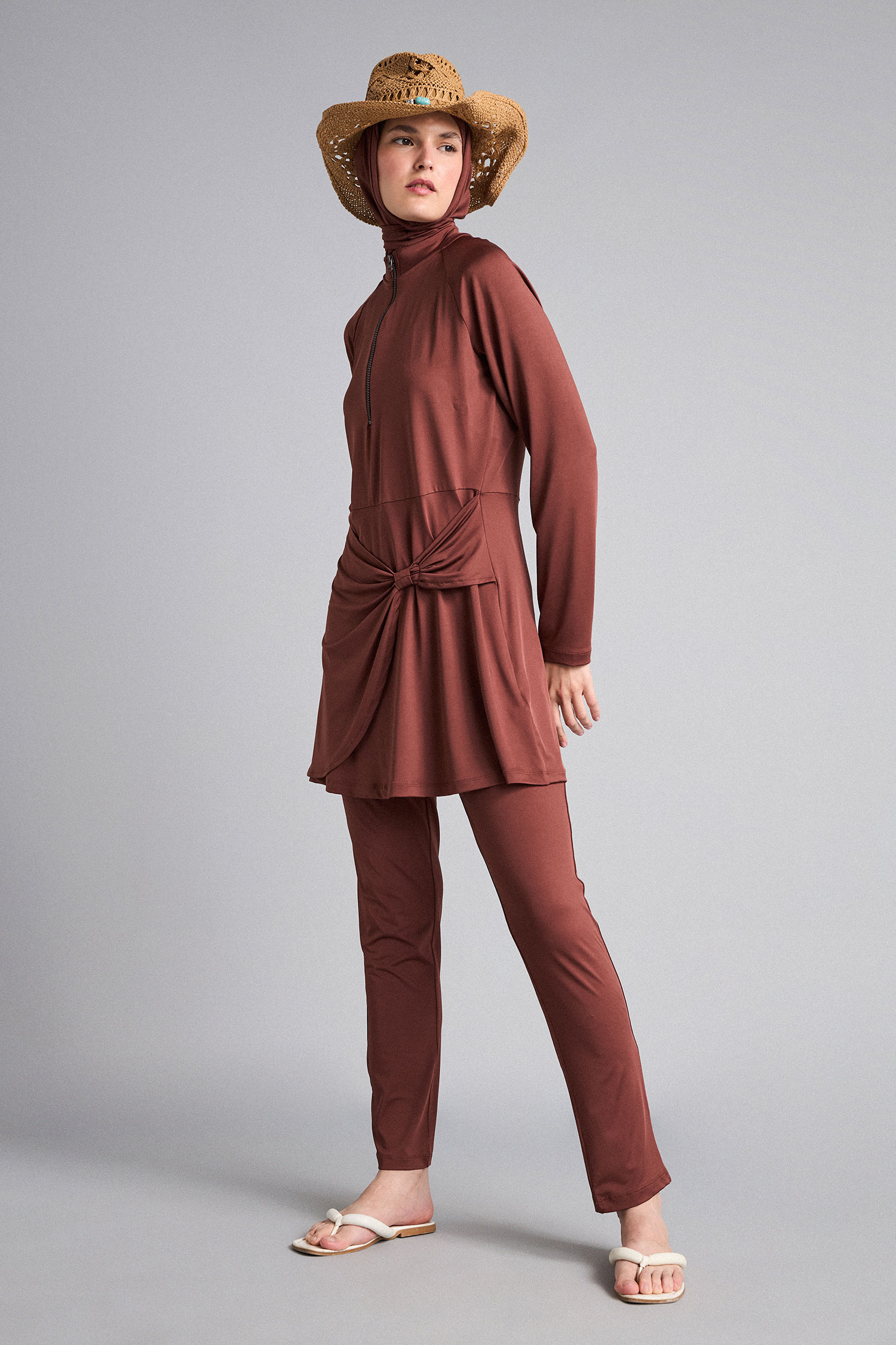 DeFacto Regular Fit 3'Lü Burkini Mayo