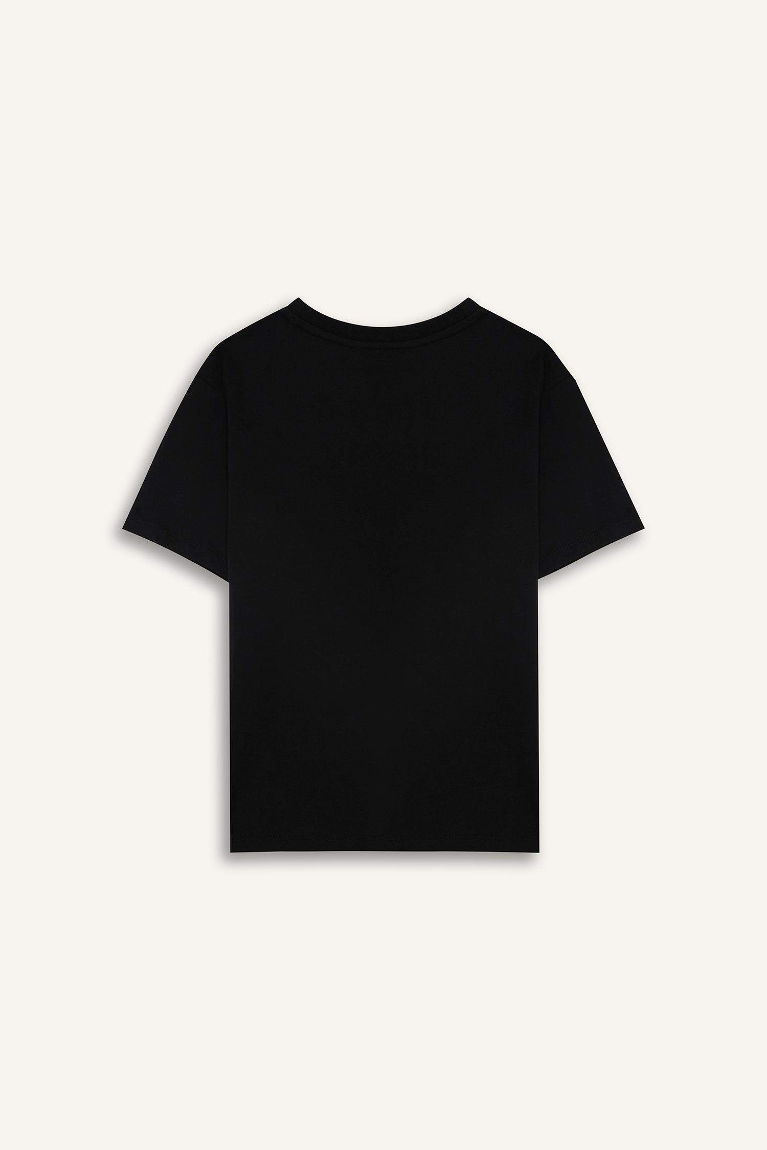 Ұлдарға арналған New Regular Fit дөңгелек жағалы суретті қысқа жеңді футболка